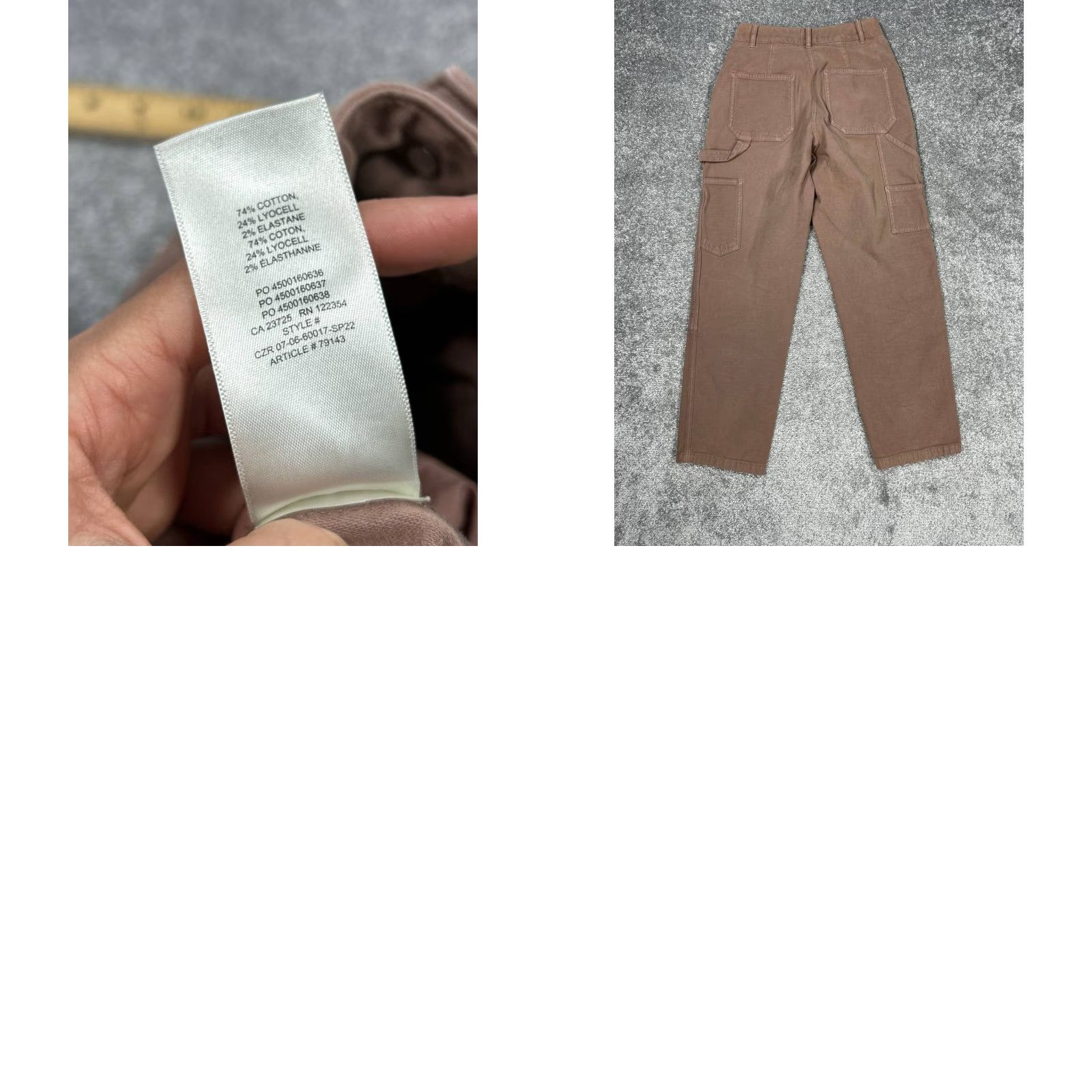 Vintage Wilfred Free Pants Ladies 0 Light Brown Carpenter Utility Trousers Size 25" / US 0 / IT 36 - 8 Thumbnail