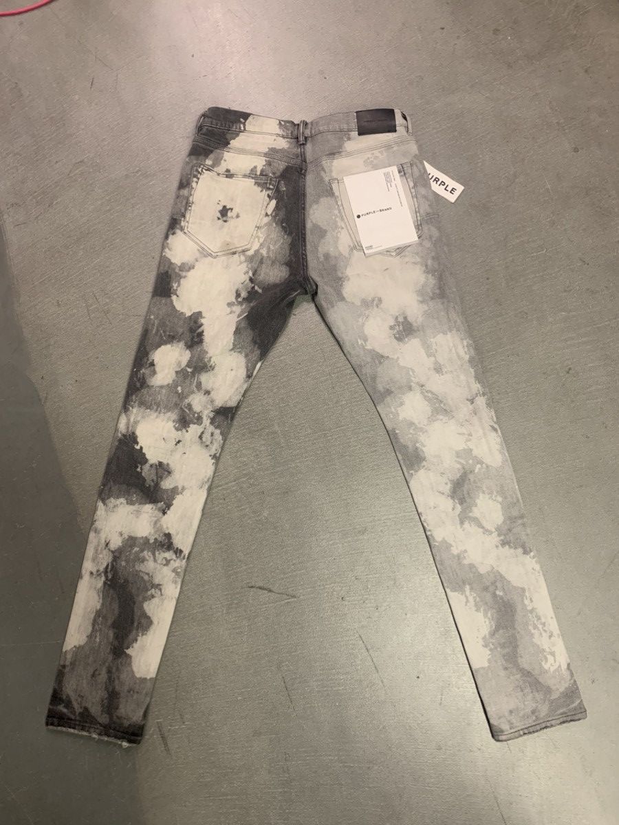 Purple Brand Purple Brand two toned grey black denim jeans Size US 34 / EU 50 - 2 Thumbnail