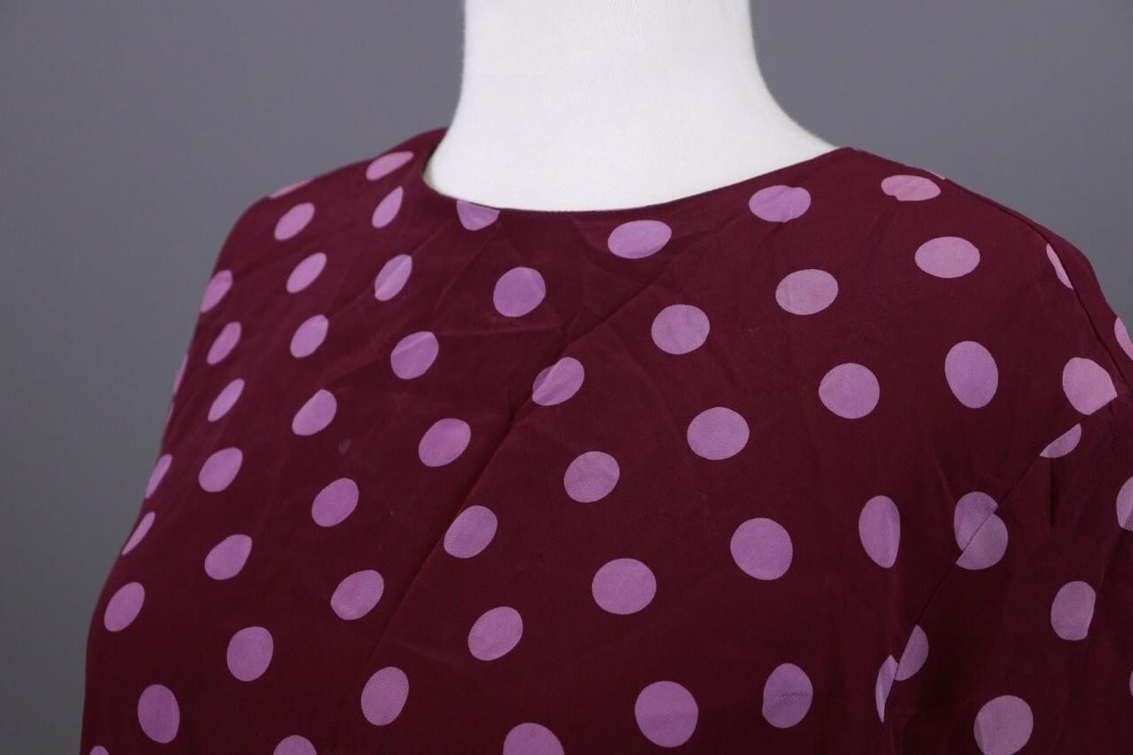 Polo Ralph Lauren Laurel Purple Polka Dot Silk Short Sleeve Top Shirt Size 42 Size M / US 6-8 / IT 42-44 - 7 Thumbnail
