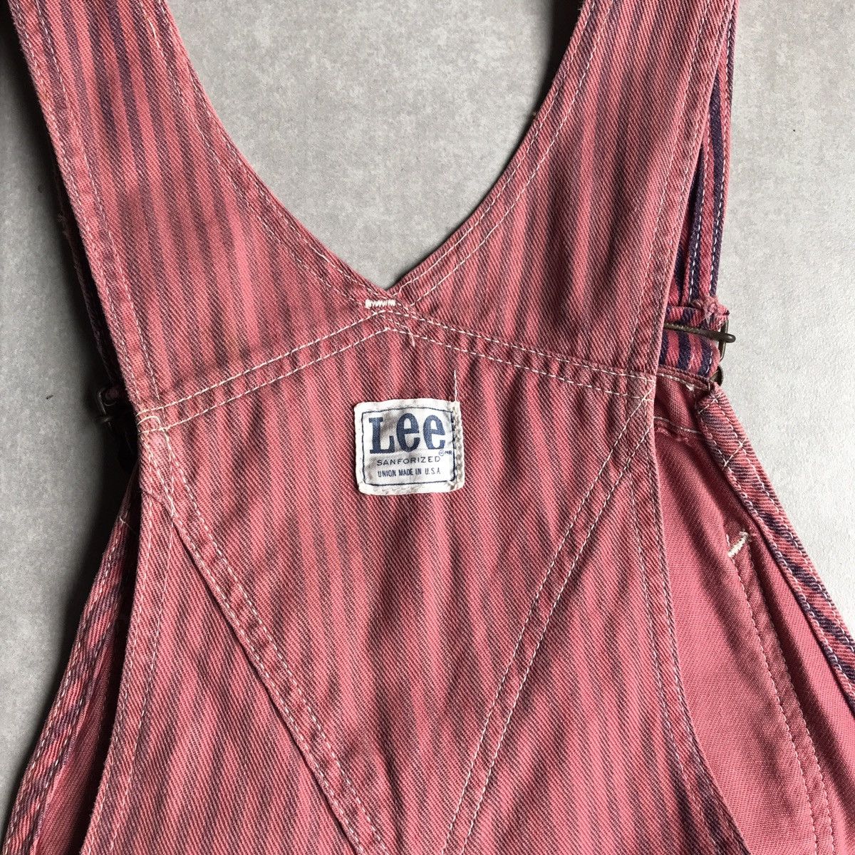 Lee × Vintage Vintage Lee pink hickory overall Size US 29 - 9 Thumbnail