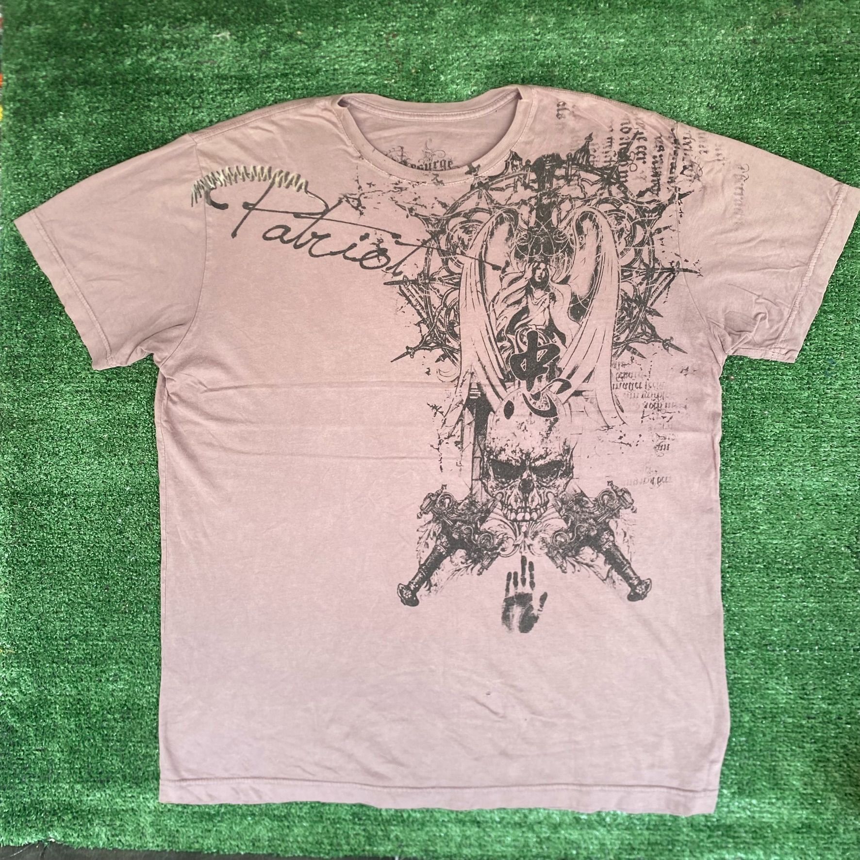 Vintage Vintage Y2K Gothic AOP Shirt Skull Punk Angel All Over Tee Size US M / EU 48-50 / 2 - 1 Thumbnail
