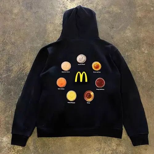 Japanese Brand Hoodie American retro black McDonald's print hoodie y2k Size US L / EU 52-54 / 3 - 1 Thumbnail