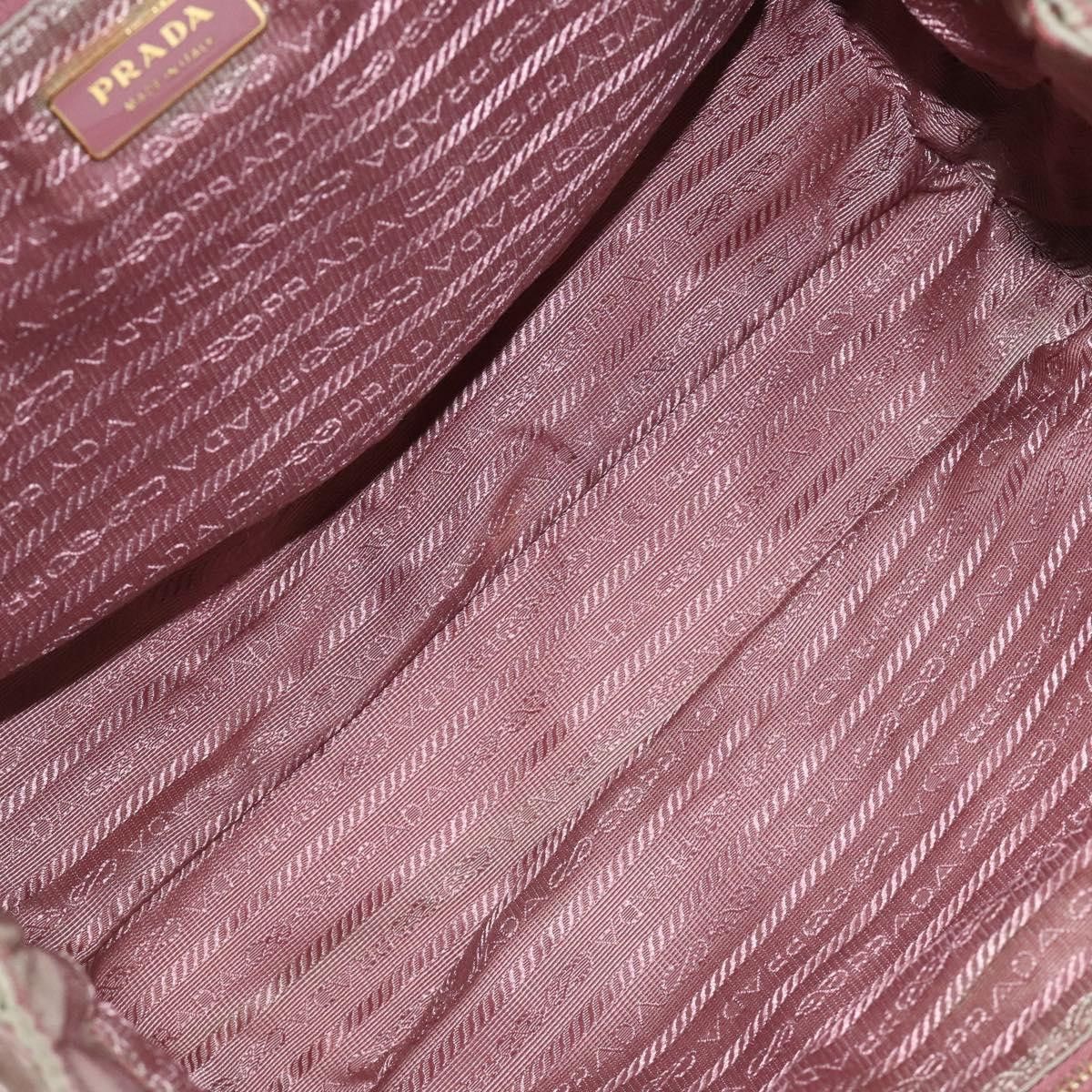 Prada PRADA Hand Bag Nylon Pink Gold Size ONE SIZE - 10 Thumbnail