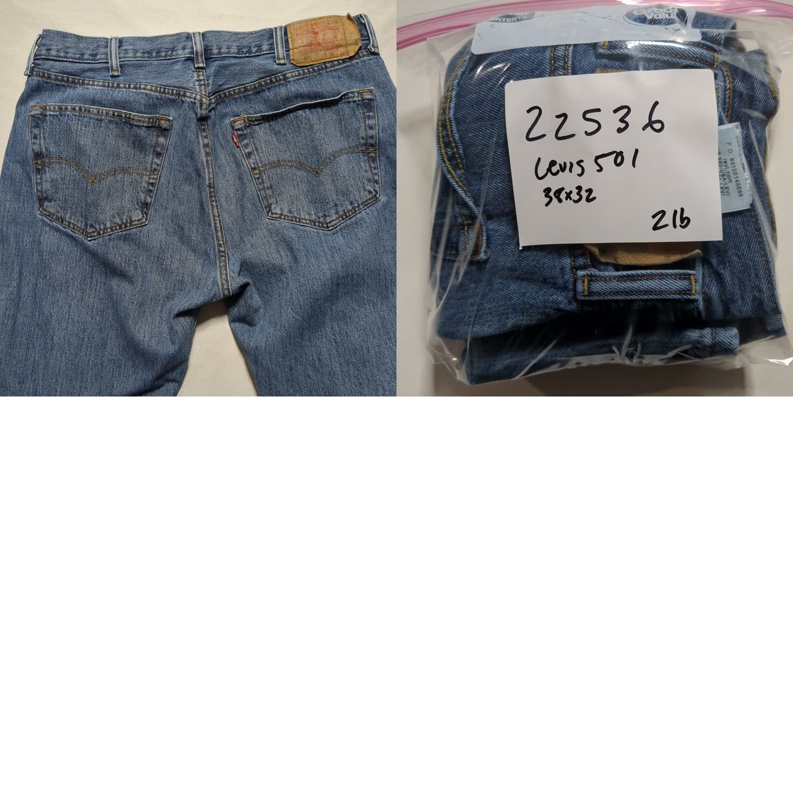 Levi's VTG Levi's 501 Original Fit Jeans Men Straight Button Fly Medium Wash 38x32 Blue Denim Straight Leg Five Pocket N/A Size US 38 / EU 54 - 9 Thumbnail