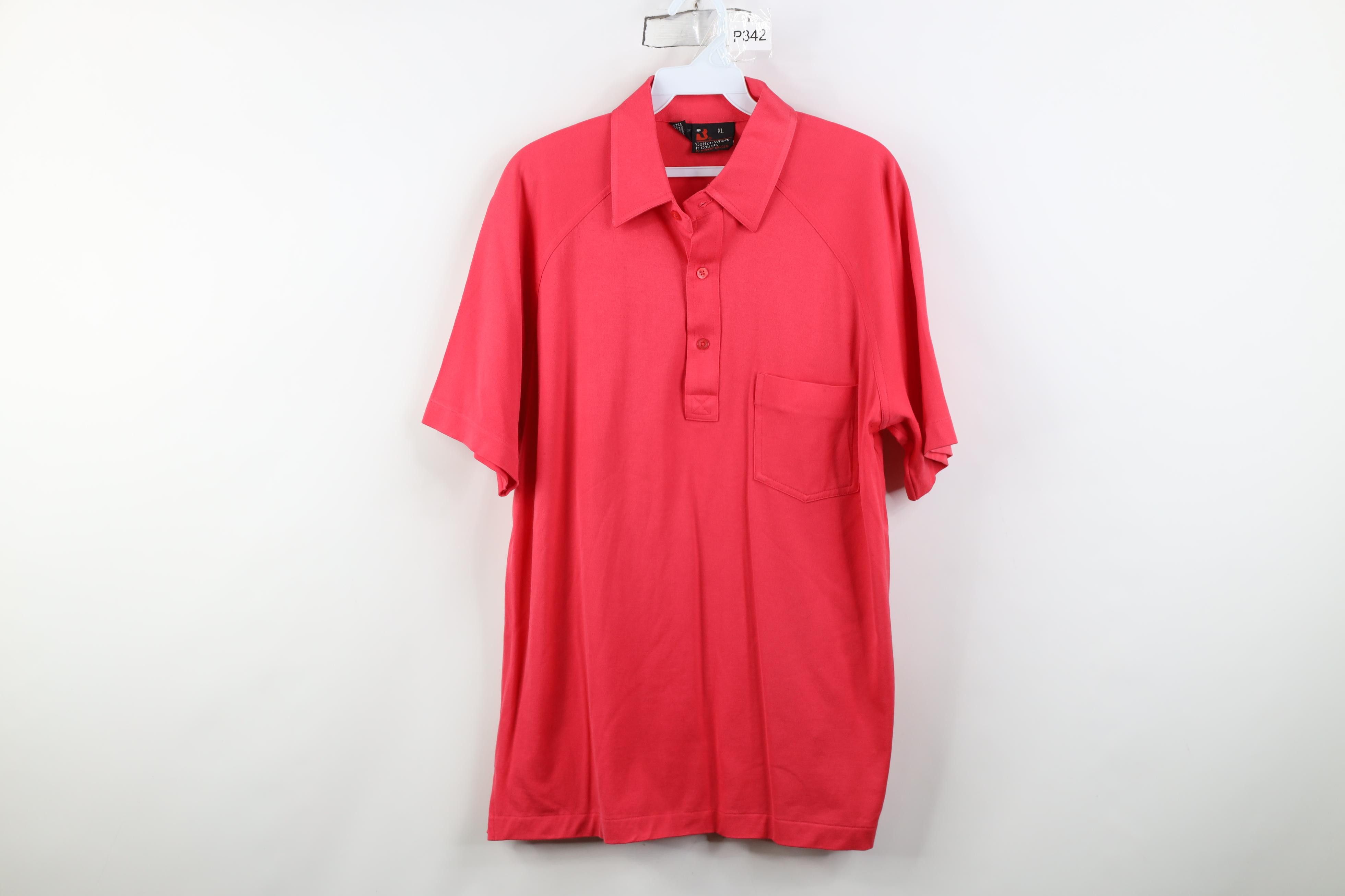 Vintage Vintage 70s Streetwear Pocket Collared Golf Polo Shirt Red Size US XL / EU 56 / 4 - 1 Thumbnail