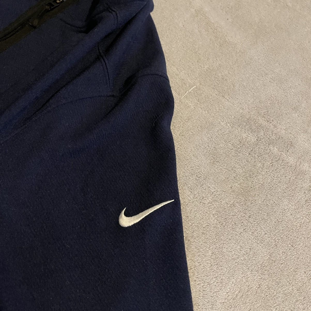 Nike Nike Dri-FIT Mens Large Navy Blue Quarter Zip Workout Gym Size US L / EU 52-54 / 3 - 5 Thumbnail
