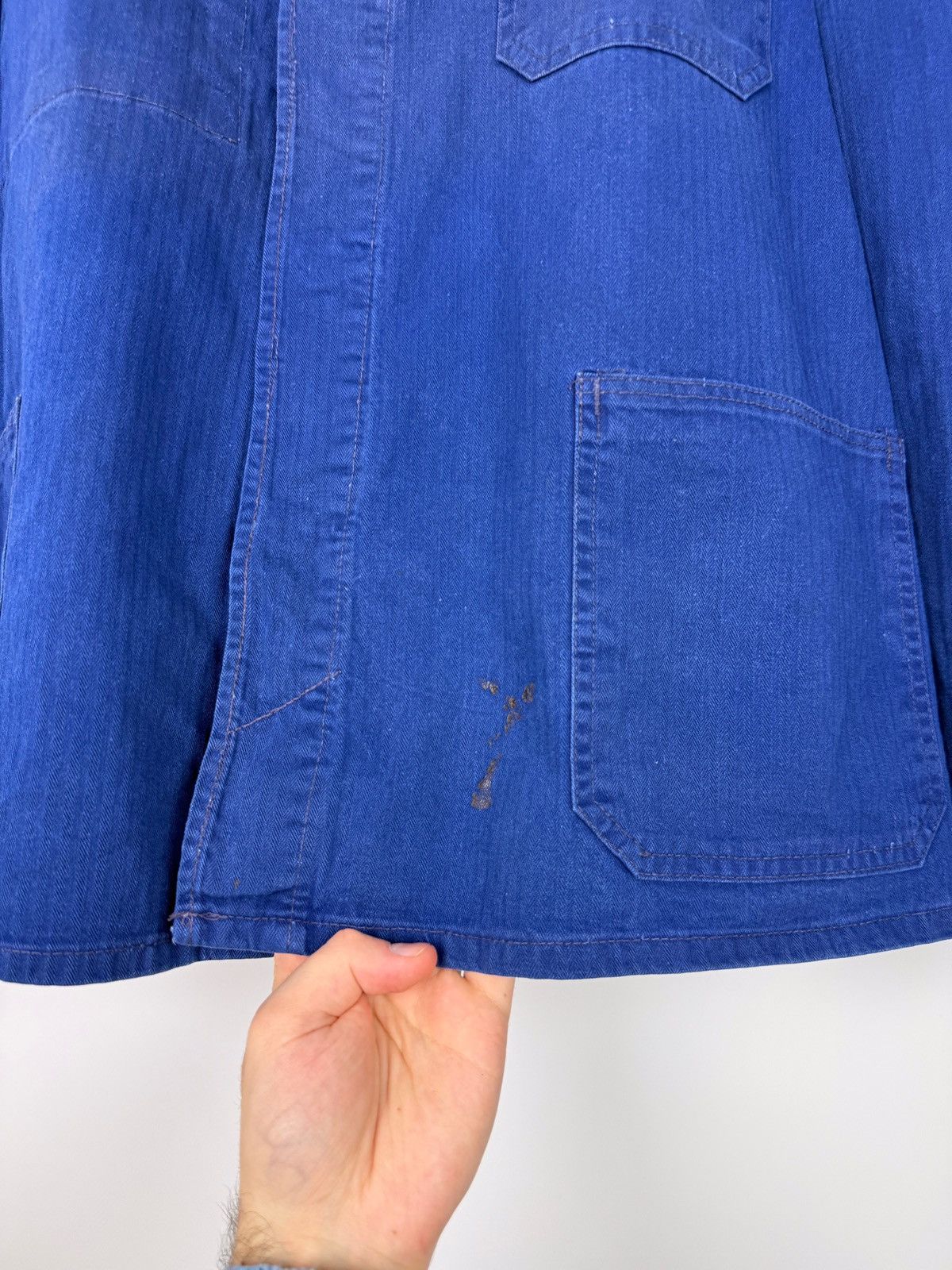 Vintage 70s 80s Vintage German Sanfor HBT Chore Work Jacket 52 Size US L / EU 52-54 / 3 - 5 Thumbnail