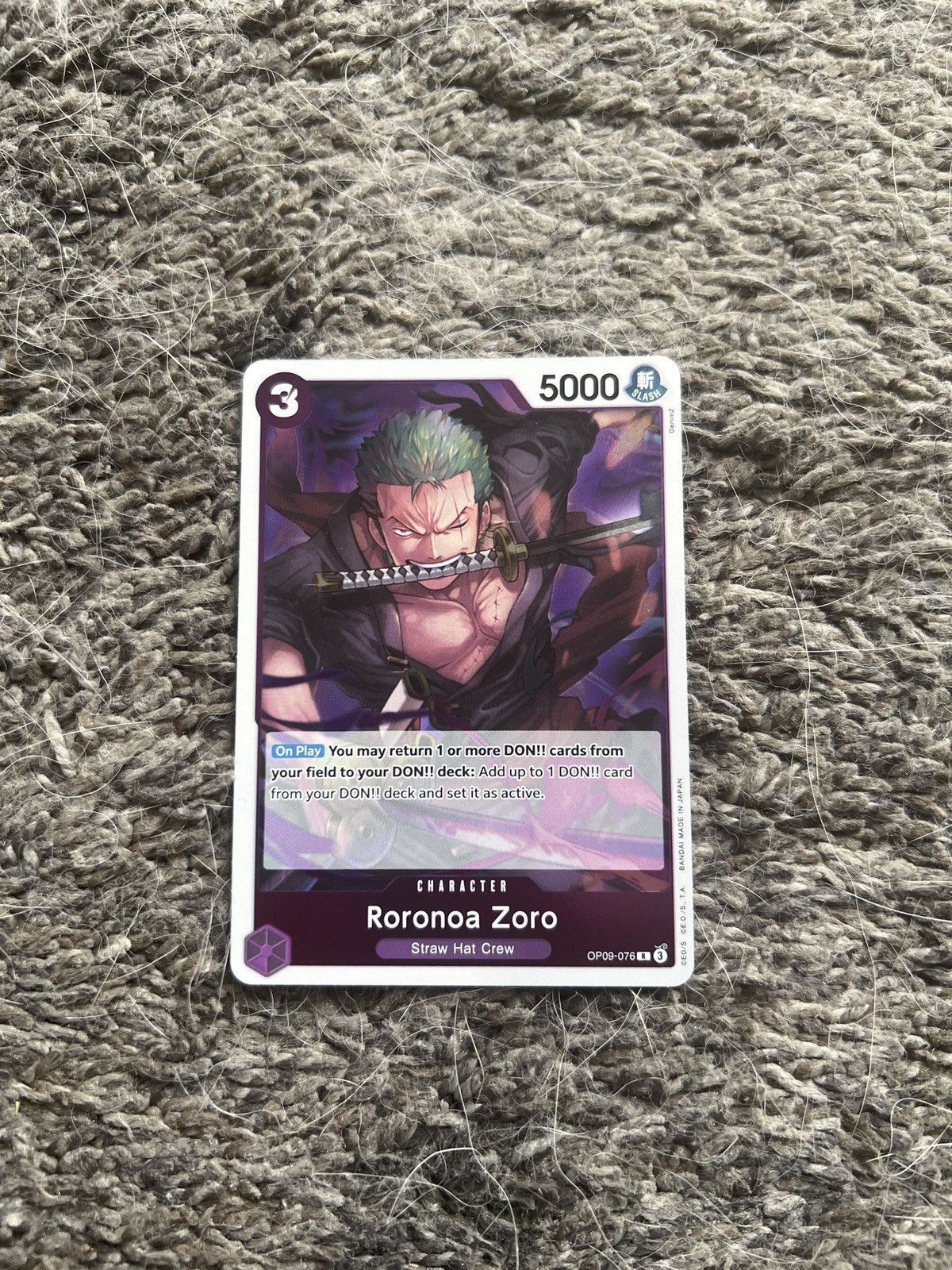 One Piece One Piece Roronoa Zoro Card Size ONE SIZE - 1 Thumbnail