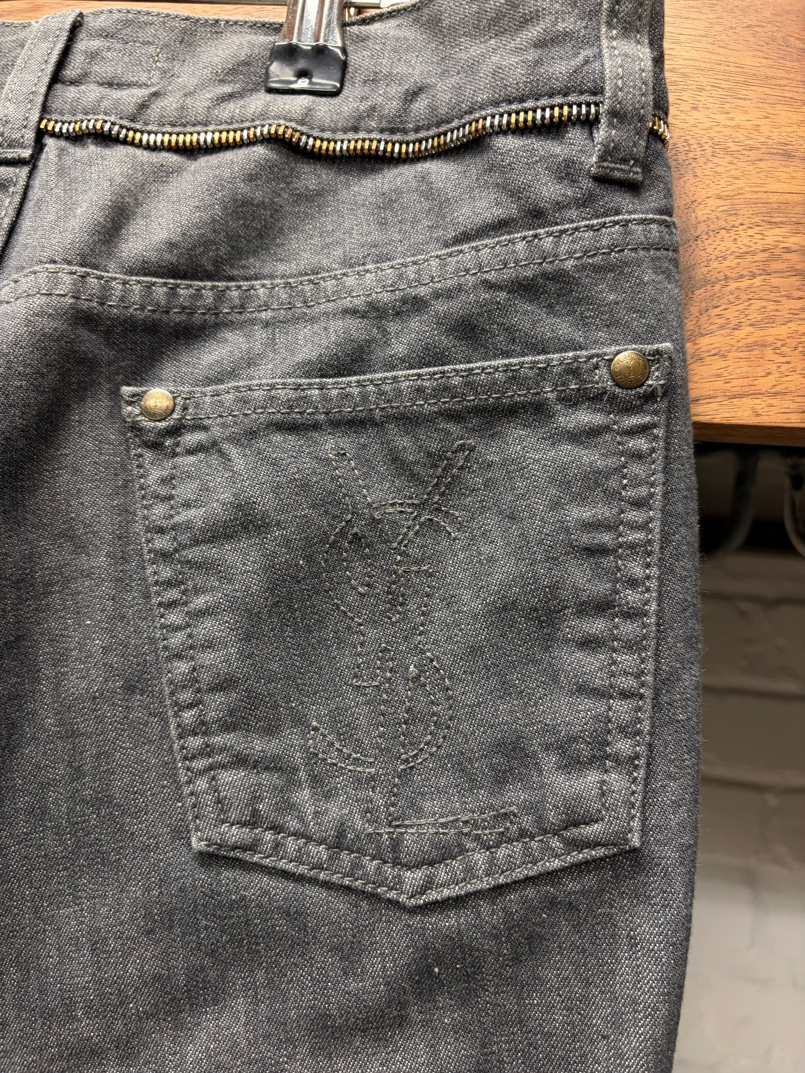 Saint Laurent Paris Vintage Yves Saint Laurent Rive Gauche by Tom Ford ‘Zipper Cummerbund’ Flared Leg Denim Size US 30 / EU 46 - 5 Thumbnail