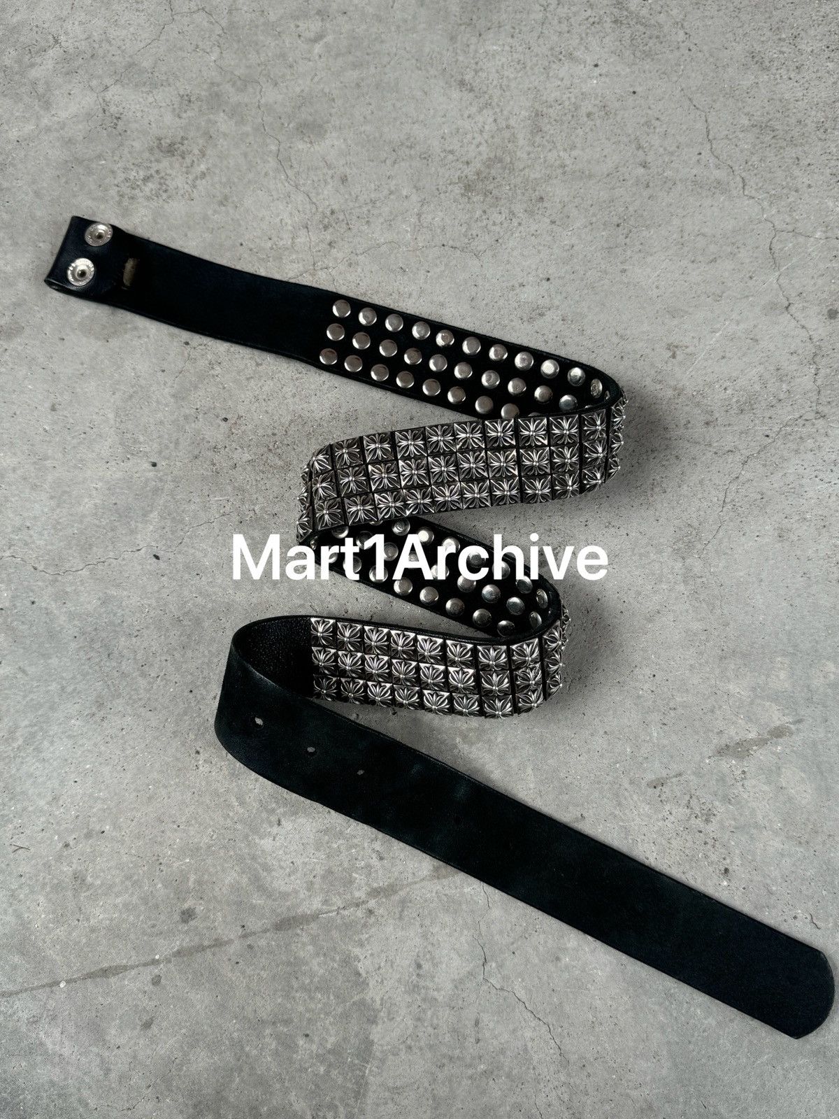 Chrome Hearts Chrome Hearts Cross Studded Sugar Cube Belt Size ONE SIZE - 1 Thumbnail