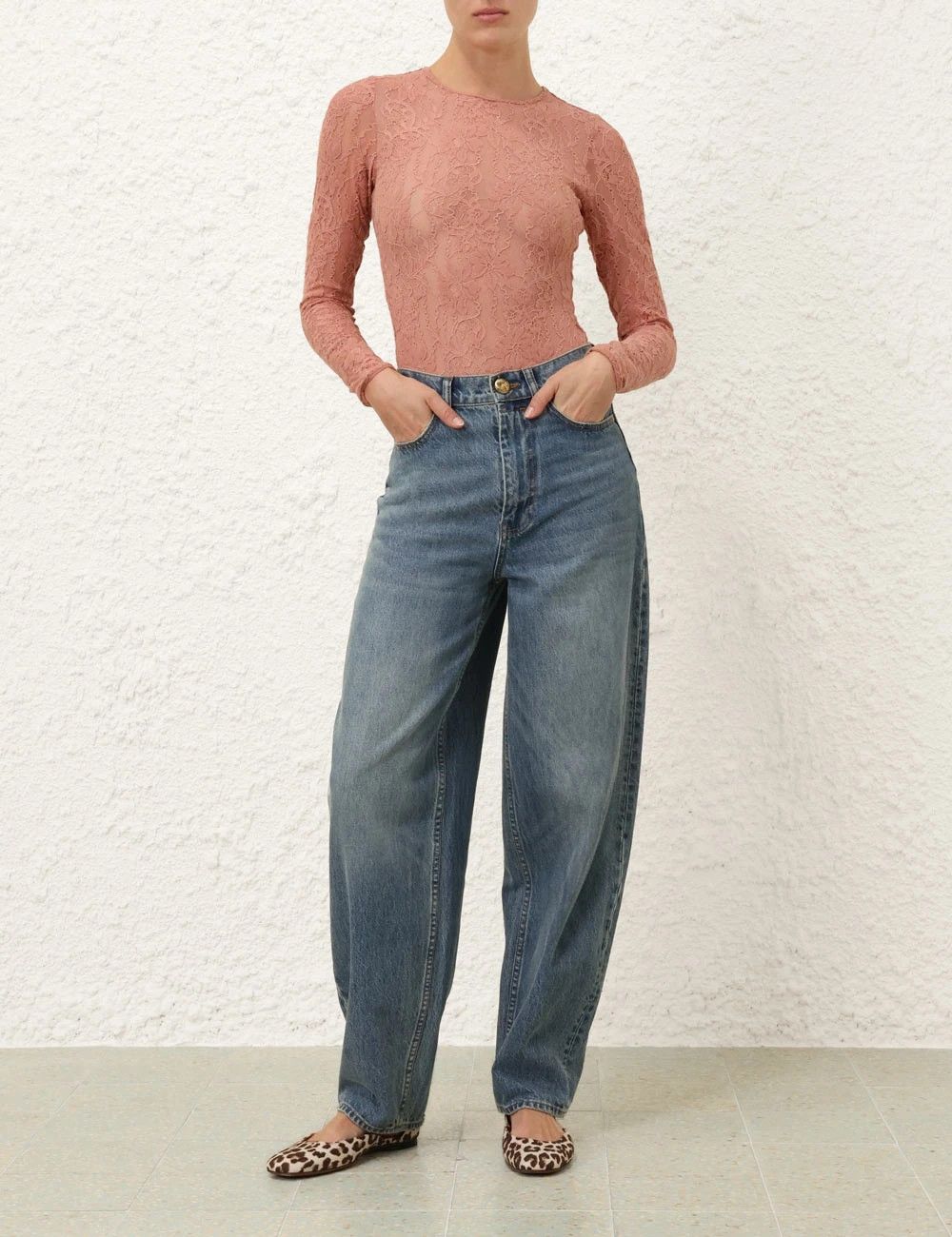 Zimmermann oc11z0825 Illustration Barrel Jeans in Blue Size 26" / US 2 / IT 38 - 2 Thumbnail