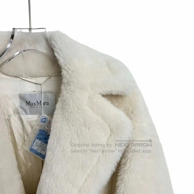 Max Mara MaxMara Women's White Cotton Blend Coat . Size S / US 4 / IT 40 - 3 Thumbnail