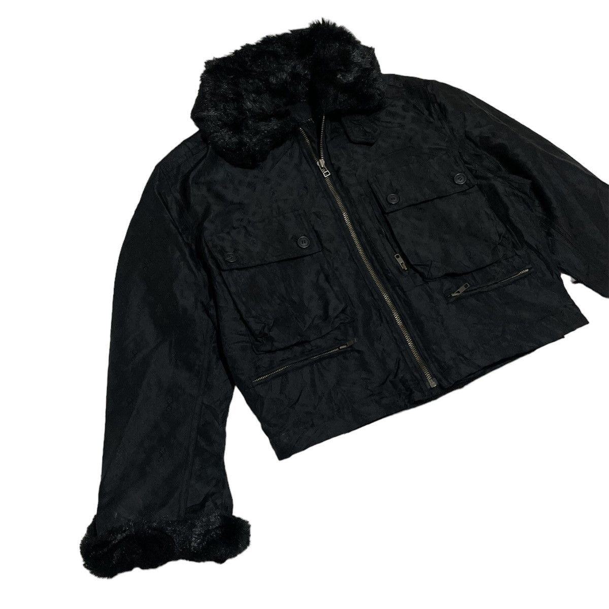 Yoshiyuki Konishi Ficce Uomo Multipocket Nylon Printed Fur