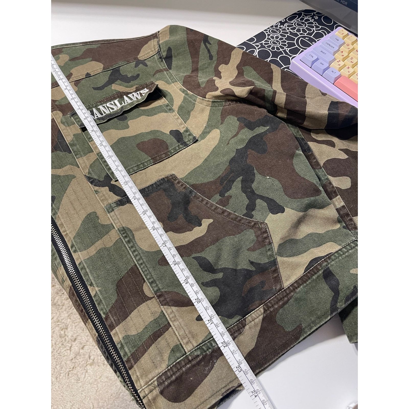 Japanese Brand Camouflage American Flag Military Denim Jacket Size US M / EU 48-50 / 2 - 9 Thumbnail