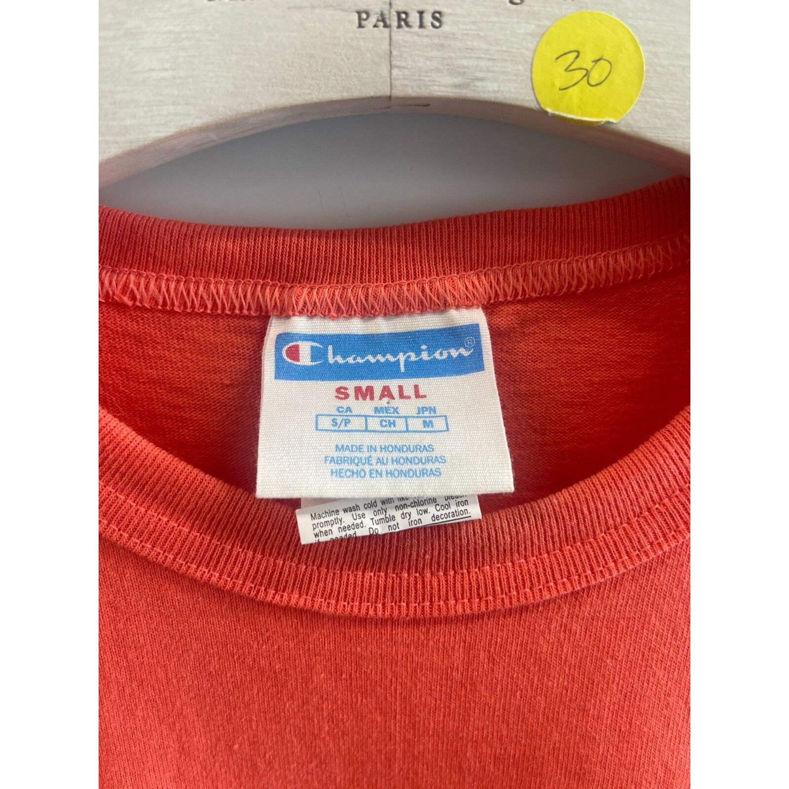 Champion VTG Y2K 90S CHAMPION CREW T-SHIRT PEACH SALMON ORANGE SZ SMA Size US S / EU 44-46 / 1 - 2 Thumbnail