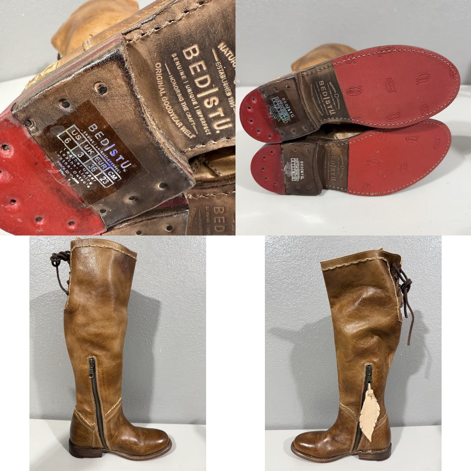 Bed Stu BED STU MANCHESTER S Brown Organic LEATHER RIDING BOOT Cobbler Women's Size 6 Brown Riding Leather Boot Bed Stu Manchester S Western Boho US 6 Womens Size US 6 / IT 36 - 8 Thumbnail
