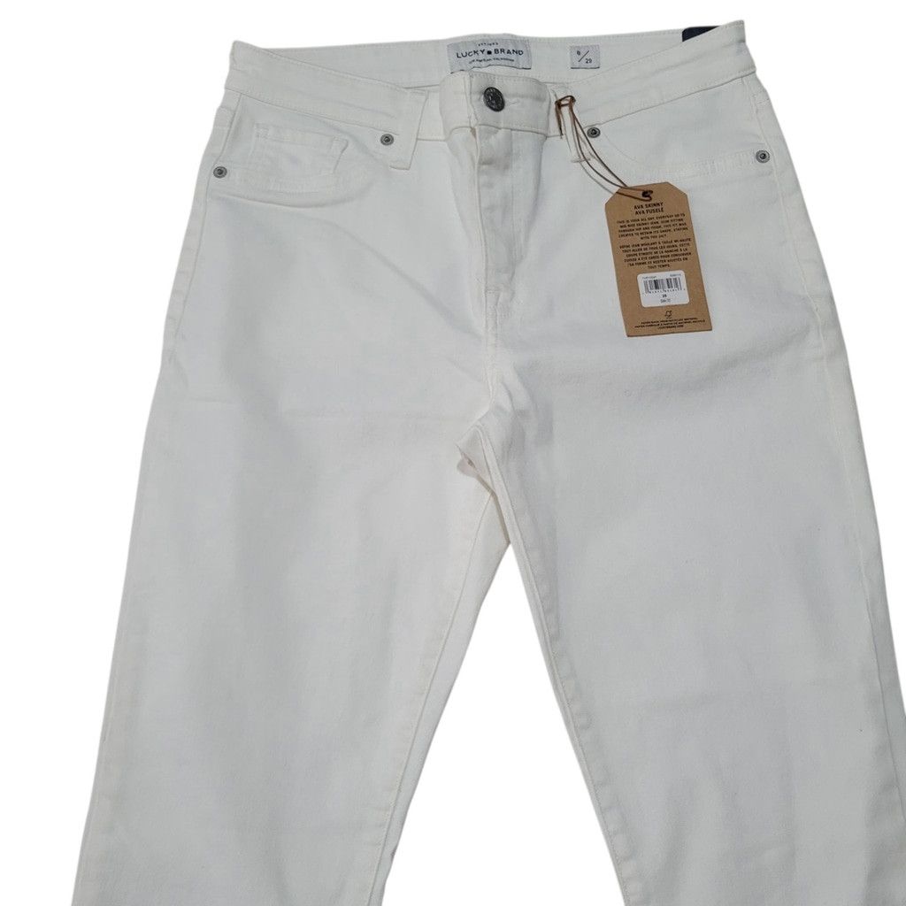 Lucky Brand Lucky Brand Ava Skinny Women's Jeans 8/29 Beige NWT $99 Size 29" - 6 Thumbnail