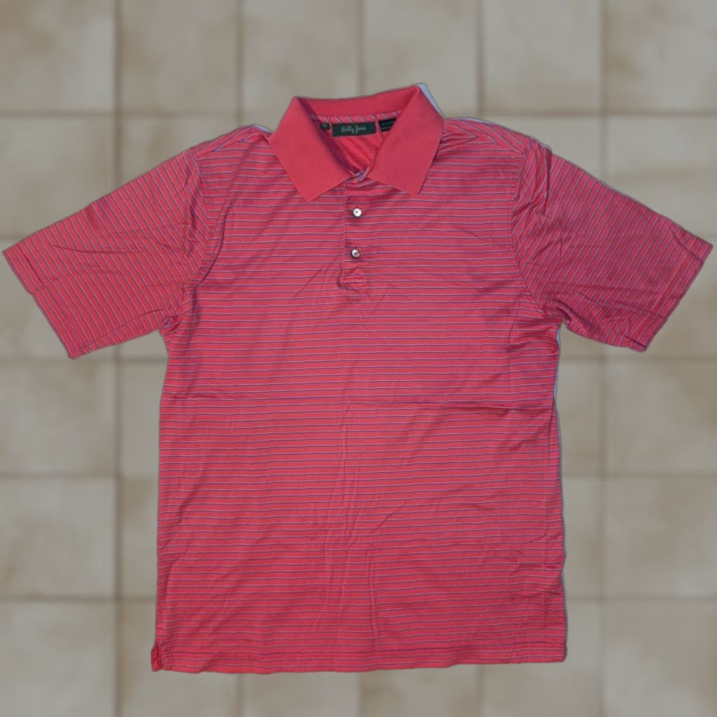 Vintage Bobby Jones Polo Shirt Pink Striped Athletic Golf - M Short Sleeve Shirt Mens Modern Classic Sports Pullover Breathable Moisture Wicking Size US M / EU 48-50 / 2 - 1 Thumbnail