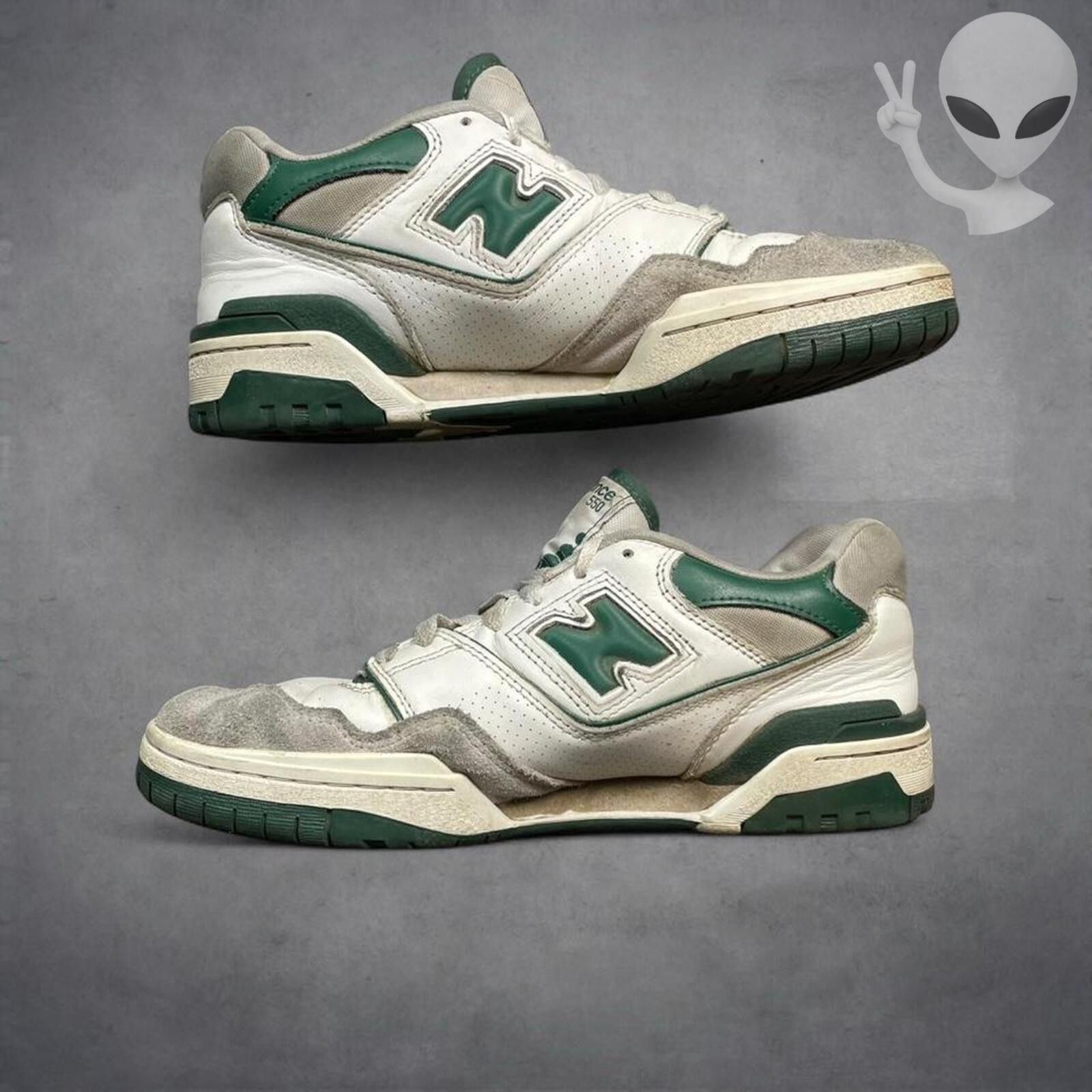 New Balance New Balance 550 BB550WT1 Size 9 White Team Forest Green Size US 9 / EU 42 - 3 Thumbnail