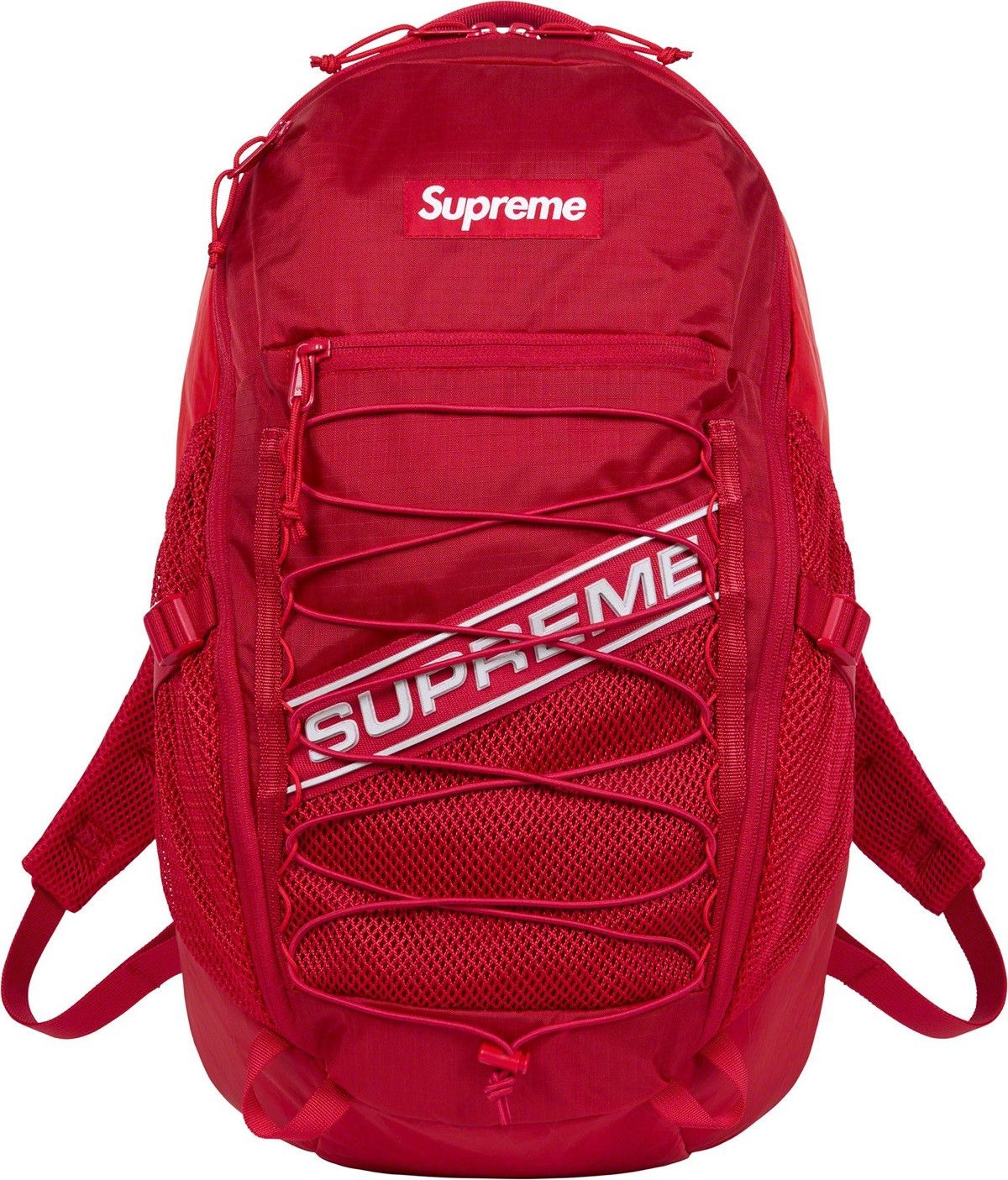image of Supreme Water Resistant 3M Reflective Red Backpack Fw23, Men's