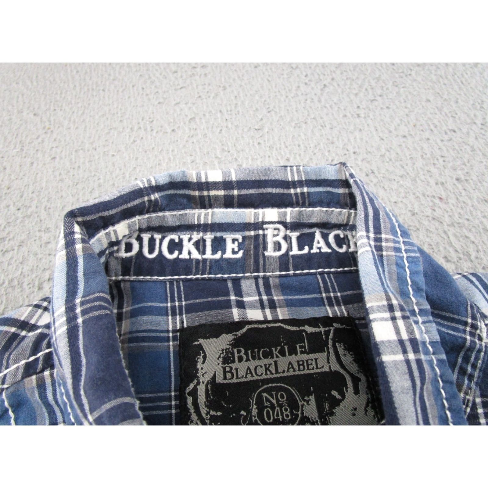 Buckle Black VINTAGE Buckle Black Shirt Mens L Slim Plaid Button-Up Size US L / EU 52-54 / 3 - 3 Thumbnail