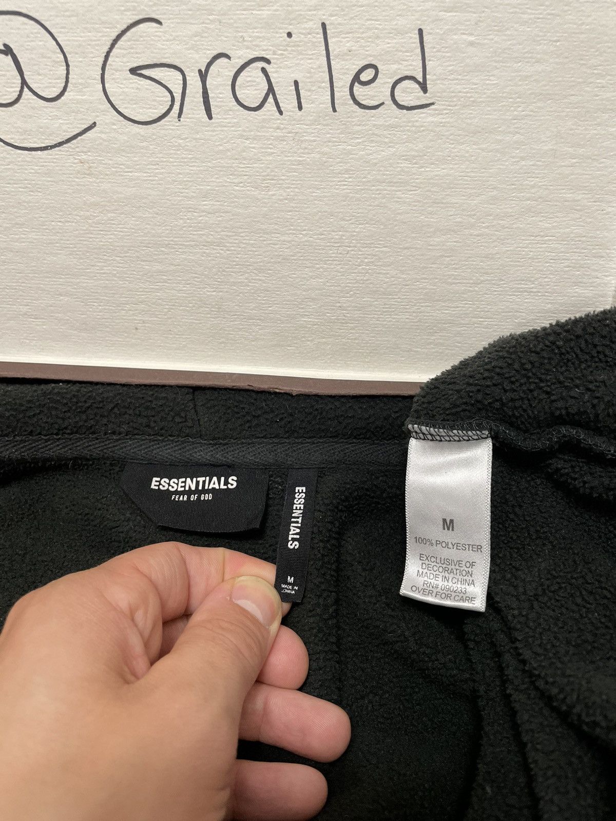Fear of God 🔥Fear of God Essentials Polar Fleece Jacket Black SZ Medium Size US M / EU 48-50 / 2 - 7 Thumbnail