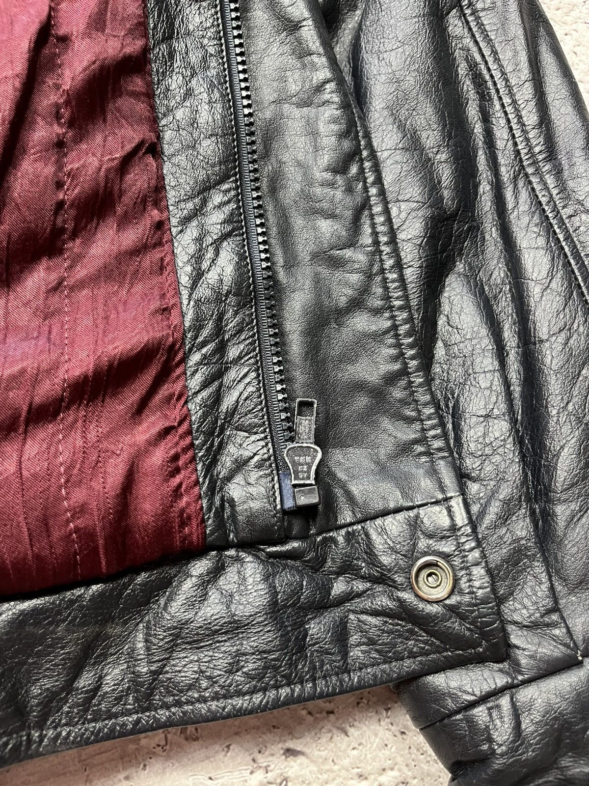 Leather × Vintage Vintage St Michael Leather Bomber Jacket Korea Black Retro Size US XL / EU 56 / 4 - 12 Thumbnail