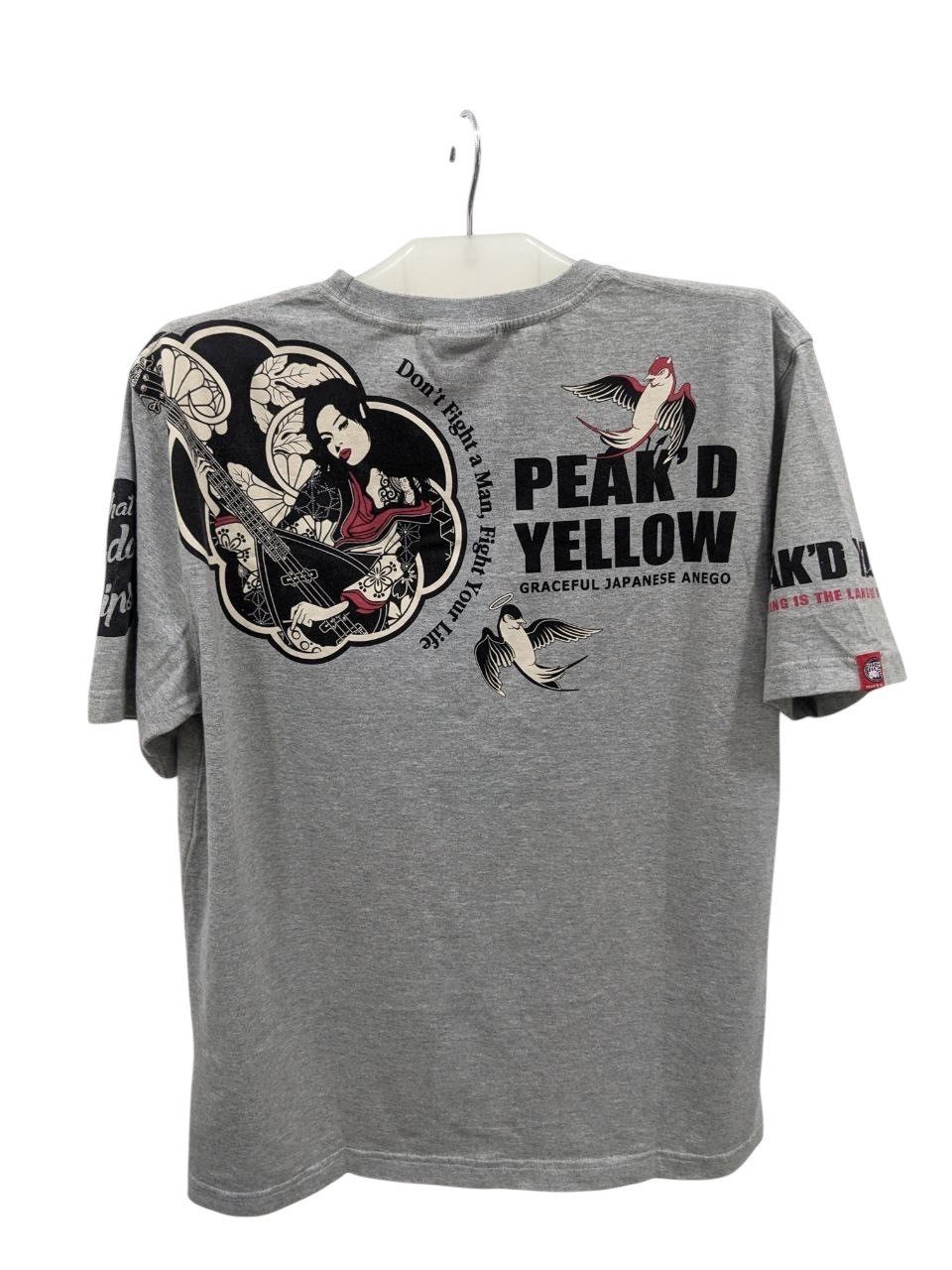 Japanese Brand HYSTERIC GLAMOUR INSPIRED T SHIRT GIRL TATTOO PEAK’D YELLOW Size US S / EU 44-46 / 1 - 2 Thumbnail