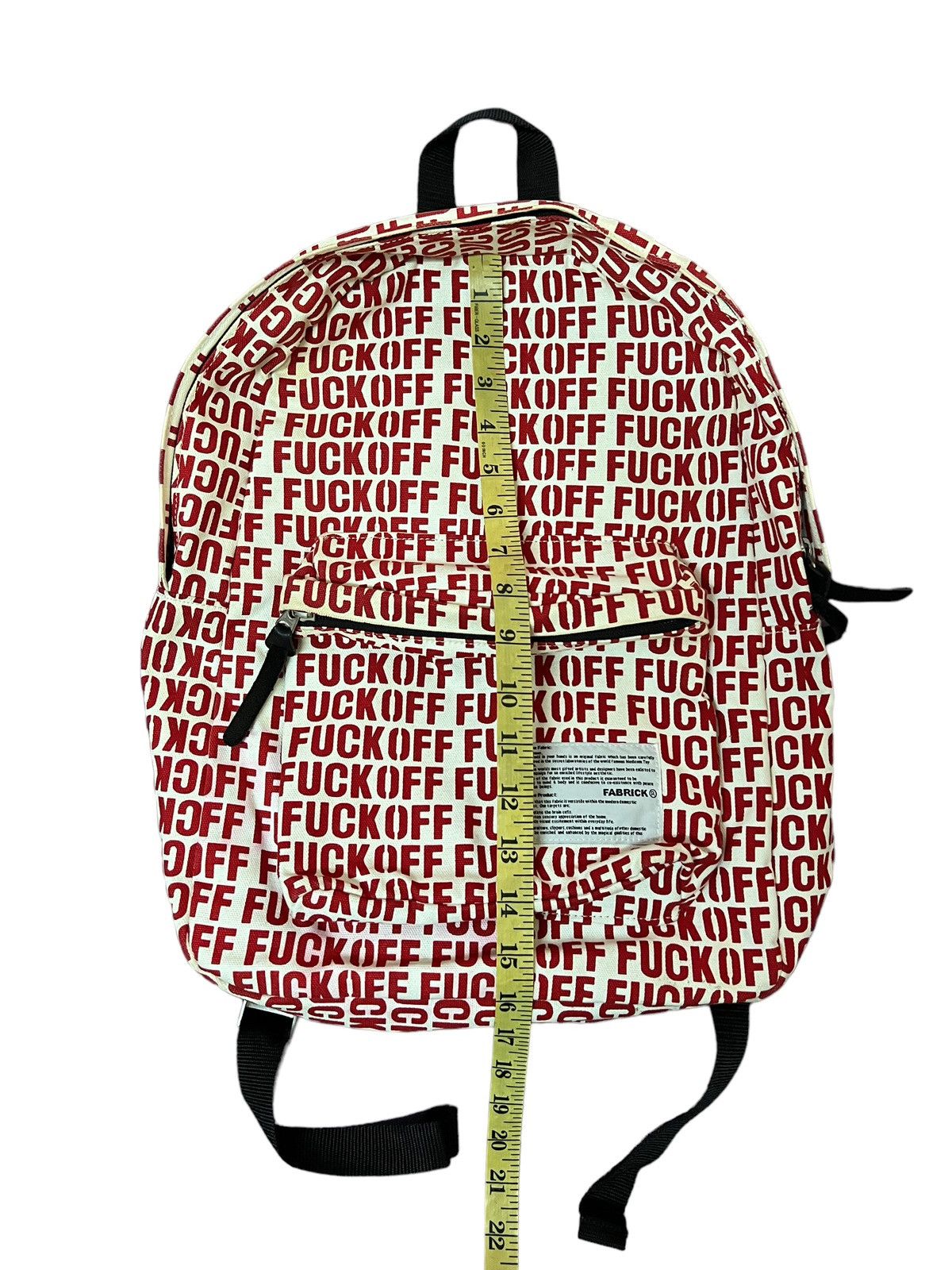 Medicom Toy SS14 Fabrick x Medicom Toy ‘Fuck Off” Backpack Size ONE SIZE - 12 Thumbnail