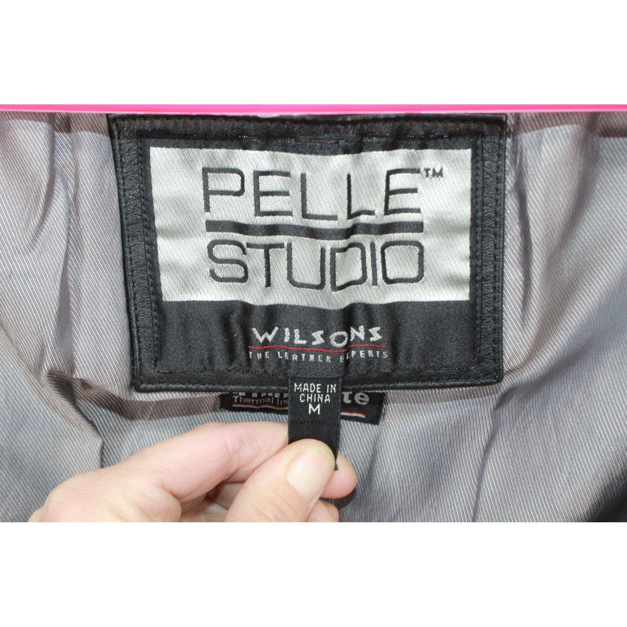 Leather Pelle Studio Women's Black Soft Leather Full Zipper Jacket Size M / US 6-8 / IT 42-44 - 6 Thumbnail