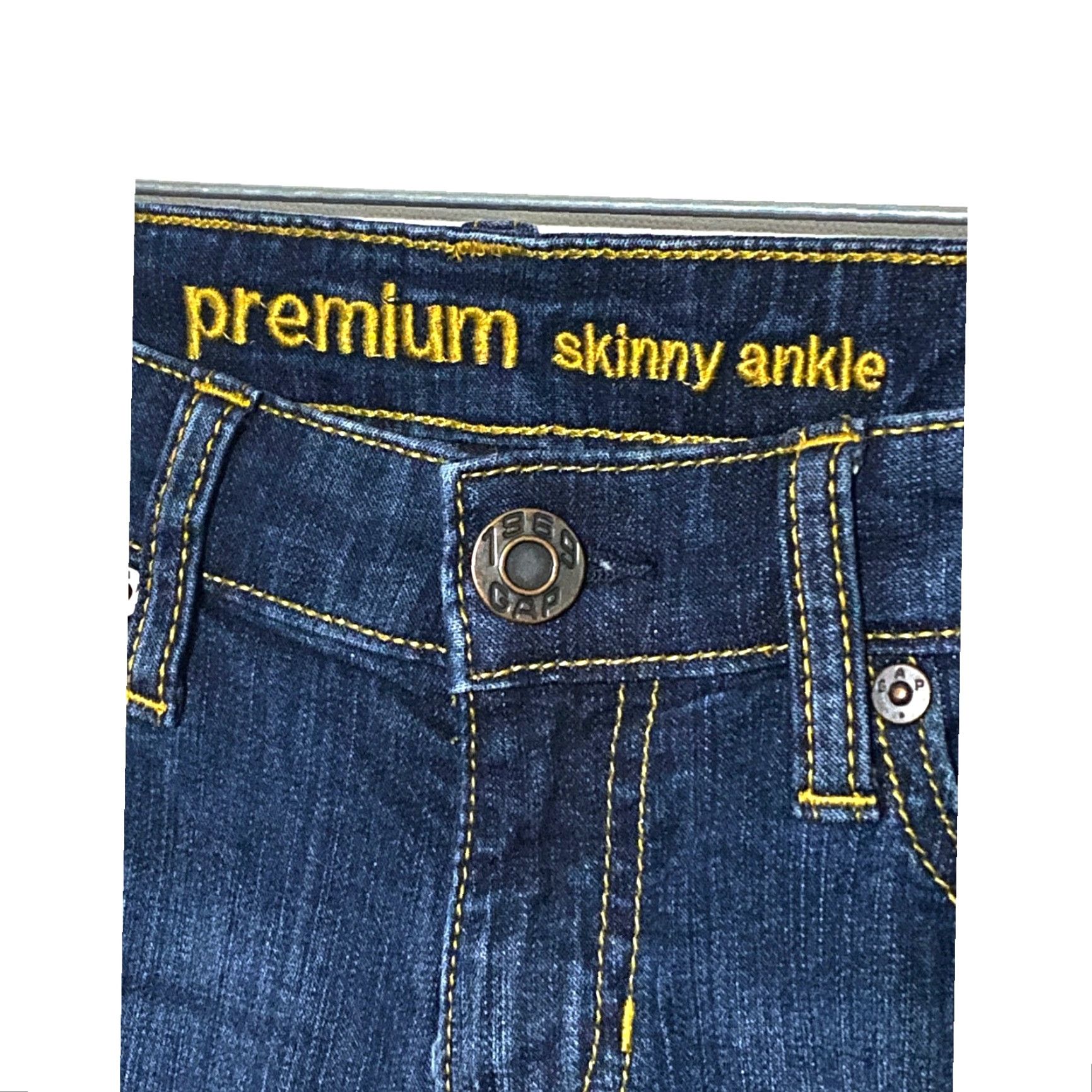 Gap Gap 1969 Premium Skinny Ankle Jeans Women 4 Dark Wash Denim Stretch 27in Inseam Preppy Normcore Y2K Jeans Size 27" / US 4 / IT 40 - 3 Thumbnail