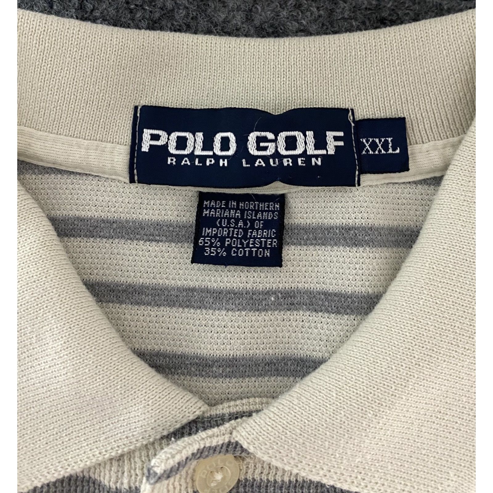 Polo Ralph Lauren Polo Ralph Lauren Polo Shirt Mens 2XL White Gray Striped Classic Casual Polo Golf Shirt Mens 2XL White Gray Striped Casual Size US XXL / EU 58 / 5 - 3 Thumbnail