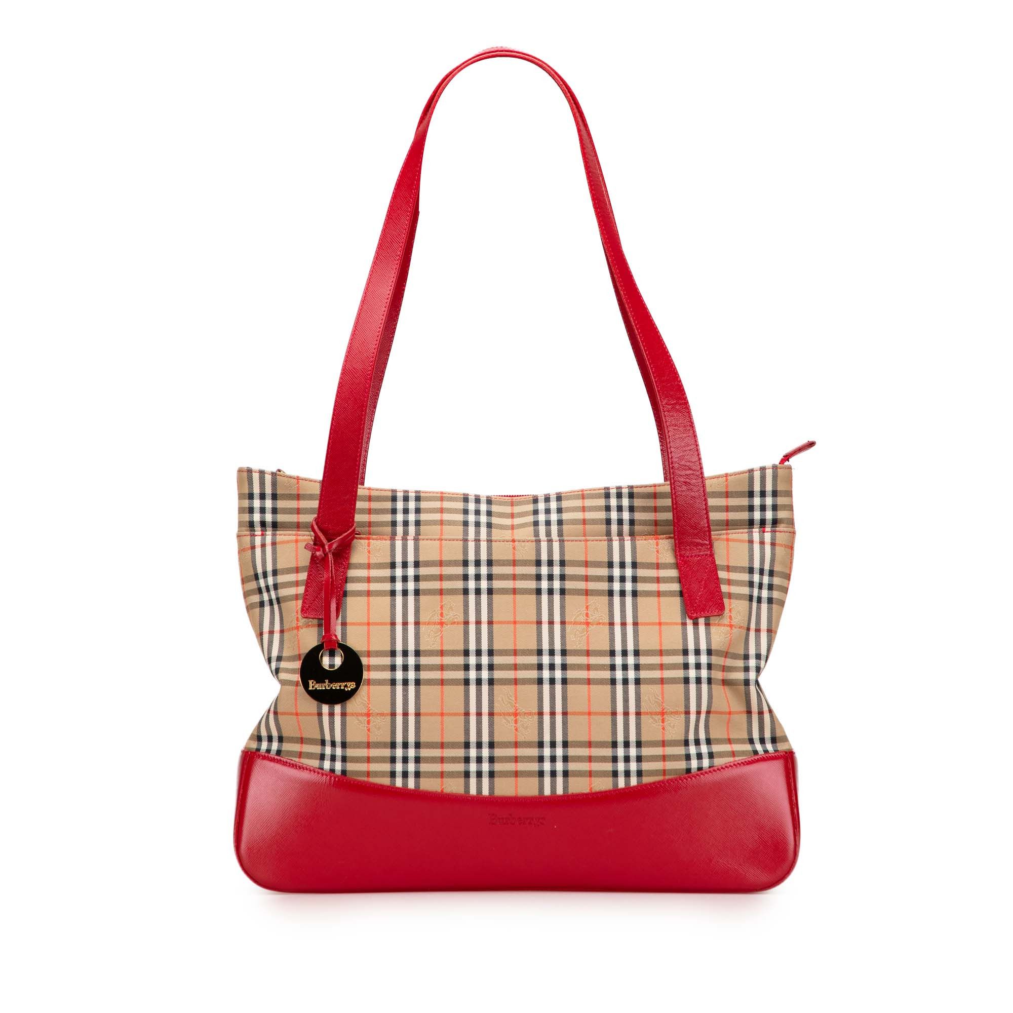 Burberry Haymarket Check Canvas Tote Size ONE SIZE - 1 Thumbnail