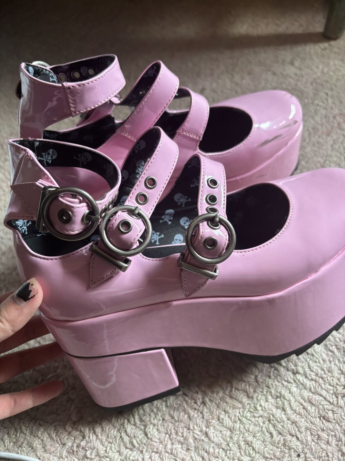 dolls kill pink platforms