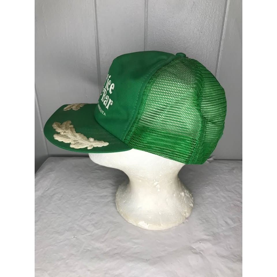 Vintage Vintage Office Bar Leaf Trucker Mesh rope snapback hat cap Size ONE SIZE - 4 Thumbnail