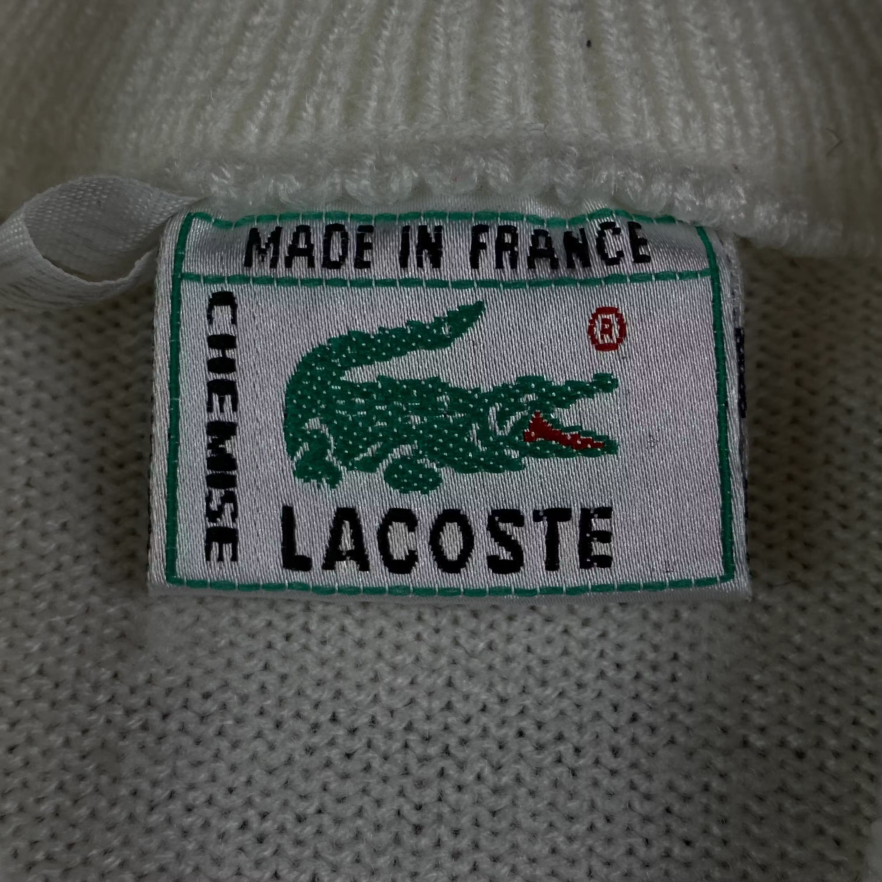 Lacoste × Vintage Mens Sweater Lacoste Vintage Size XXL V Neck Size US XXL / EU 58 / 5 - 4 Thumbnail
