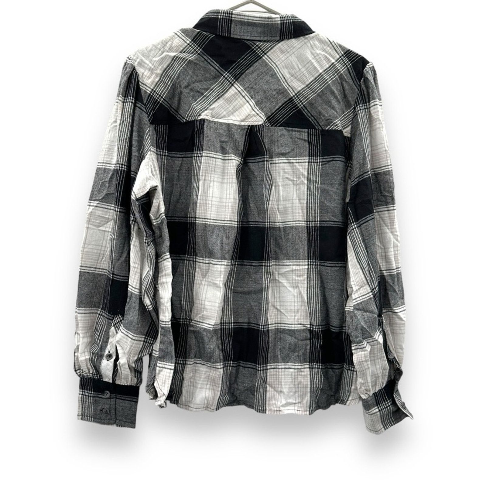 Sanctuary Sanctuary Leading Lady Black & White Plaid Button Down Shirt Size XL / US 12-14 / IT 48-50 - 4 Thumbnail
