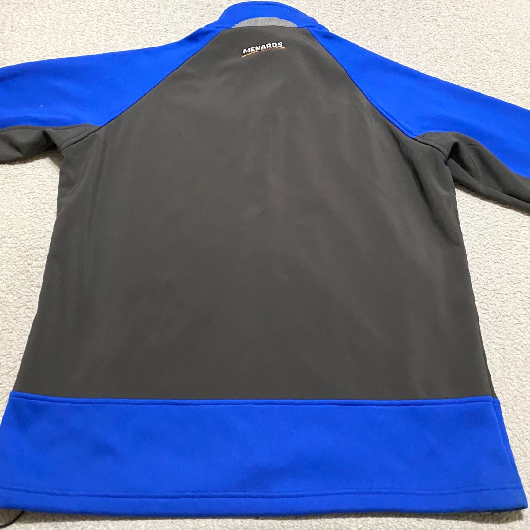 Vintage Menards Jacket Softshell LT Blue Full Zip Mens Big & Tall Size US L / EU 52-54 / 3 - 2 Thumbnail