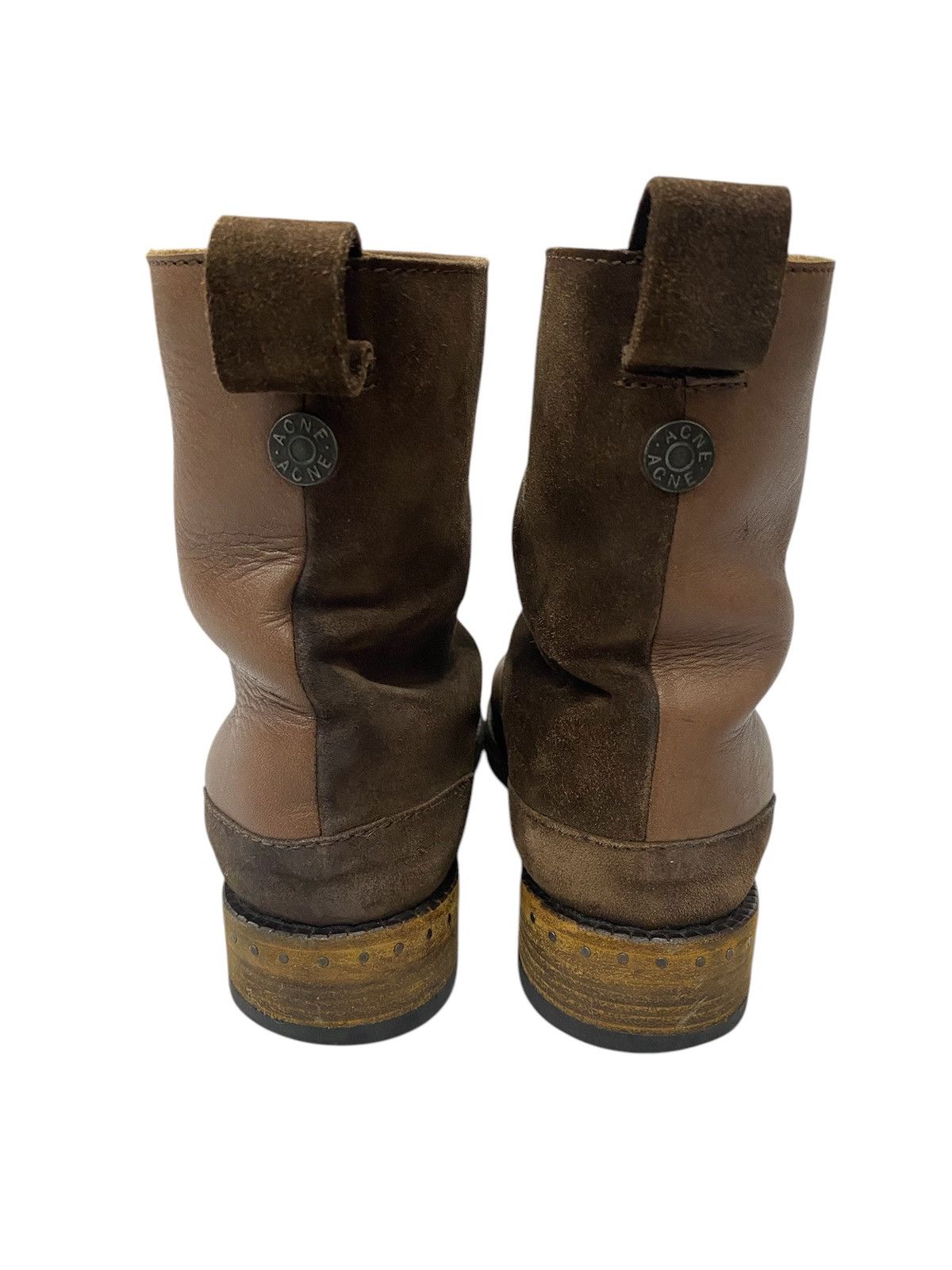 Acne Studios Acne Studios Stockholm brown leather/suede ankle boots Size US 7 / IT 37 - 4 Thumbnail