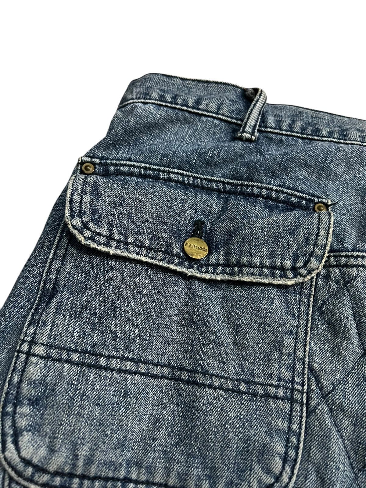 Fat Tokyo × If Six Was Nine 💥Baggy💥Vintage Fat Tyo Sashiko Boro Style Denim Size US 36 / EU 52 - 12 Thumbnail