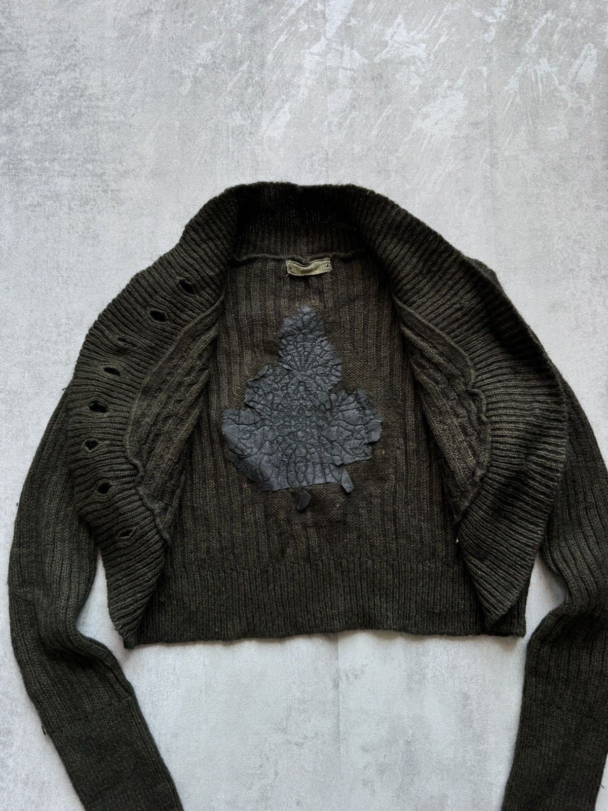 Japanese Brand Indian Rose Cardigan Mohair/wool/acrylic Cropped Sweater Size M / US 6-8 / IT 42-44 - 4 Thumbnail
