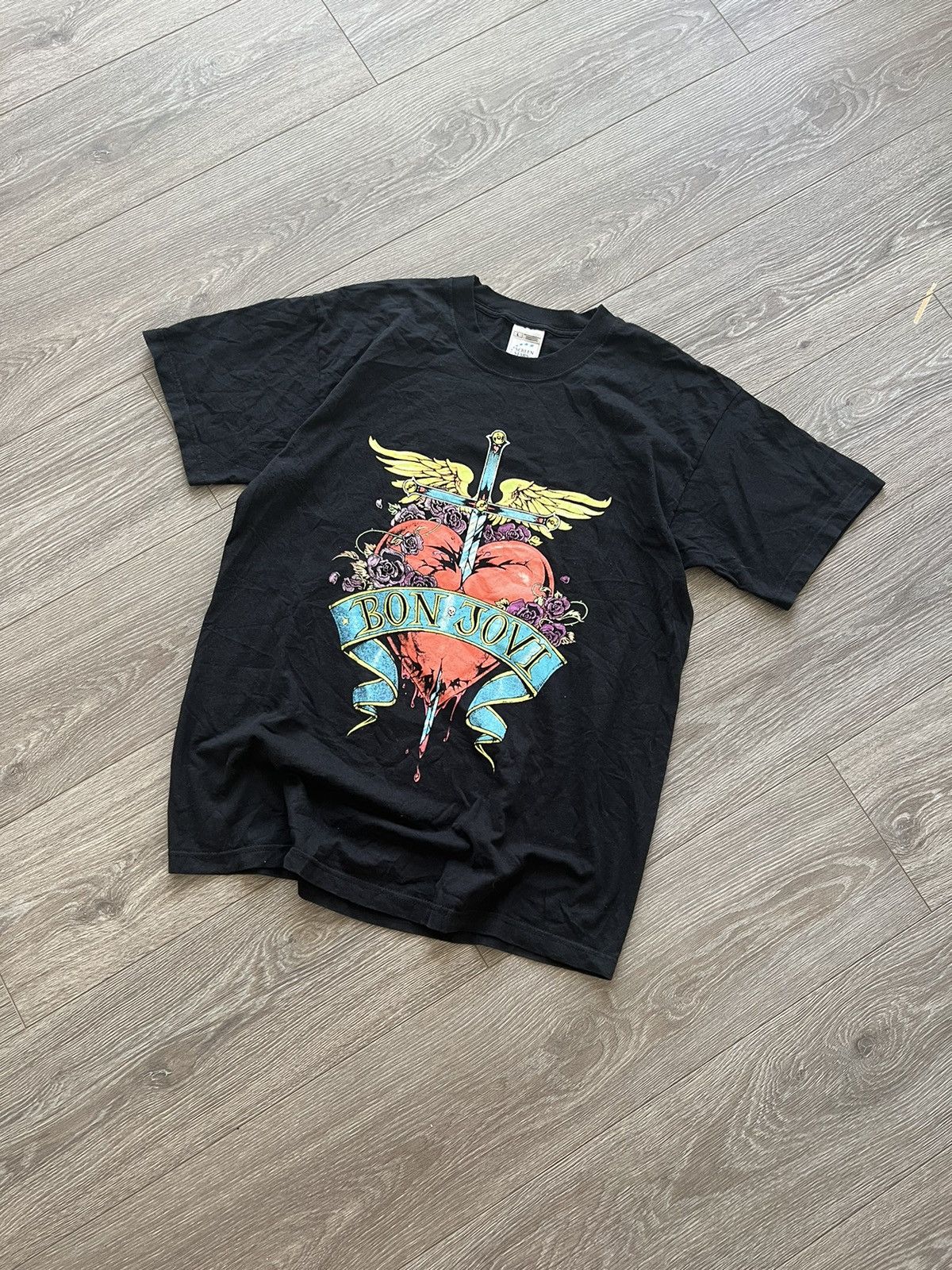 Band Tees × Bon Jovi × Vintage Vintage 💥 Bon Jovi Band T-Shirt Tee Size US L / EU 52-54 / 3 - 2 Thumbnail