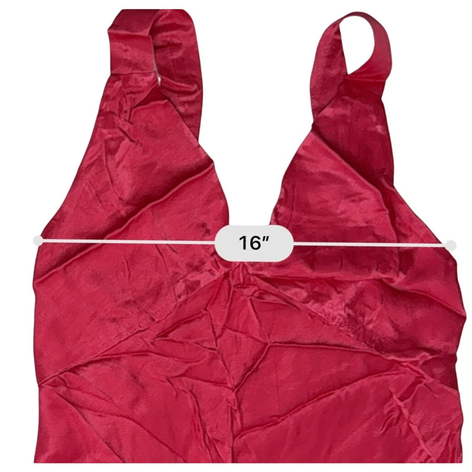 Other Rumored Sunset Strip Maxi Slip Dress LARGE Red Film Noir NWT Size L / US 10 / IT 46 - 4 Thumbnail