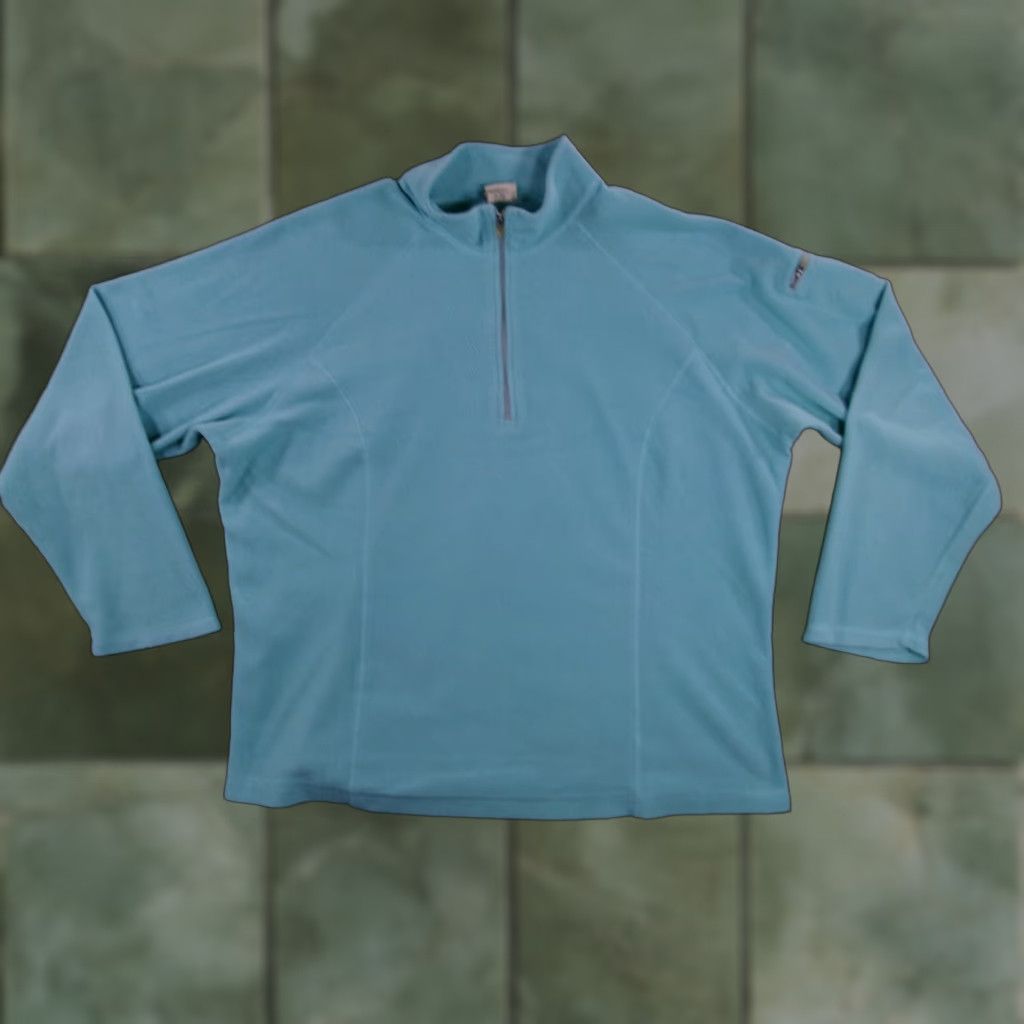 Vintage VINTAGE LL Bean Jacket Women XL Teal Blue Fleece 1/4 Zip Casual Workwear Outdoor Hiking 80s 90s Mens Womens Size XL / US 12-14 / IT 48-50 - 1 Thumbnail