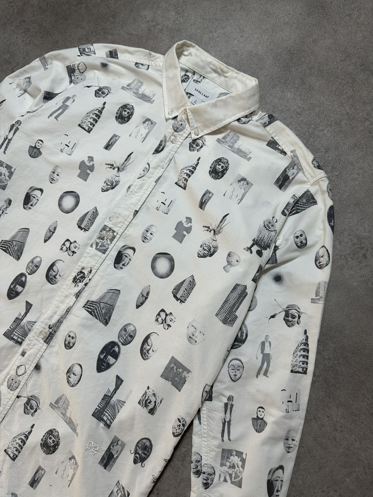 Soulland × Vintage Mens Vintage Shirt Soulland Monogram Print Size US L / EU 52-54 / 3 - 2 Thumbnail