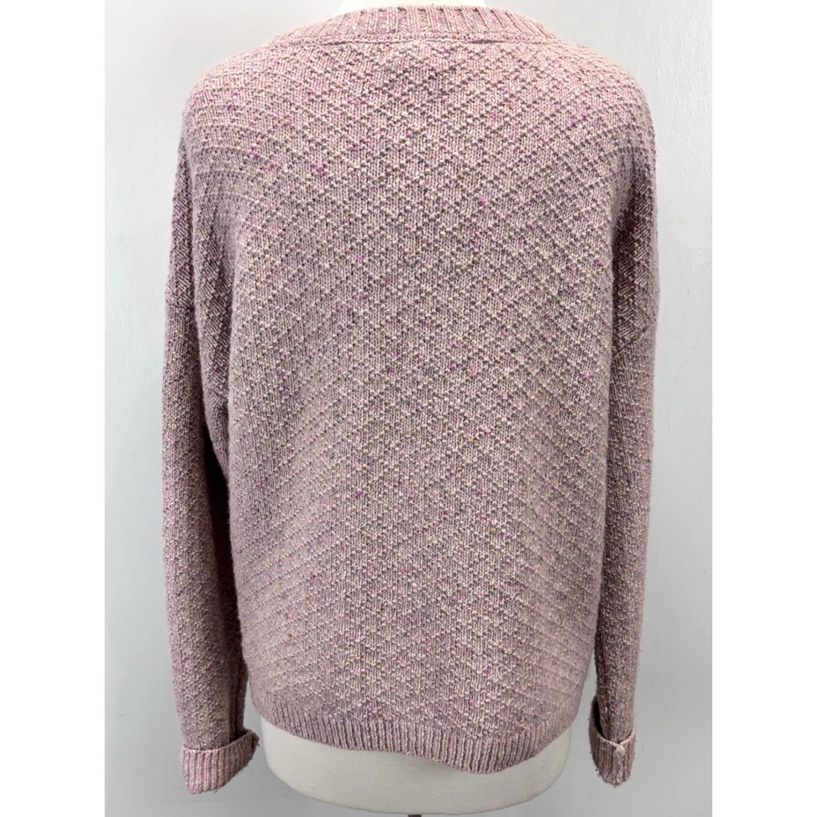 Vintage Sundance Knit Merino Alpaca Cardigan Sweater Large Pink Bohemian Womens Size L / US 10 / IT 46 - 3 Thumbnail