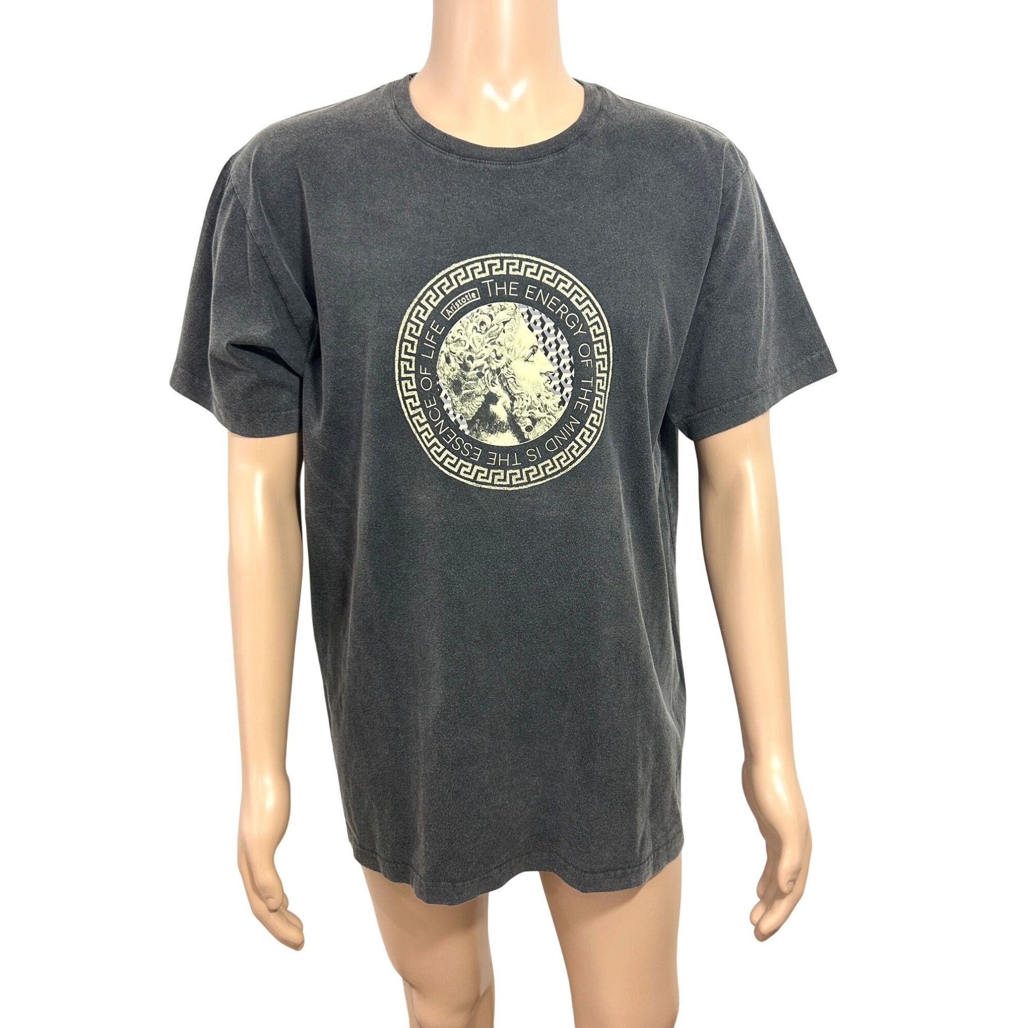 Other Zoe Mens Graphic T-Shirt Black XL Aristotle Greece Energy Mi Size US XL / EU 56 / 4 - 1 Thumbnail