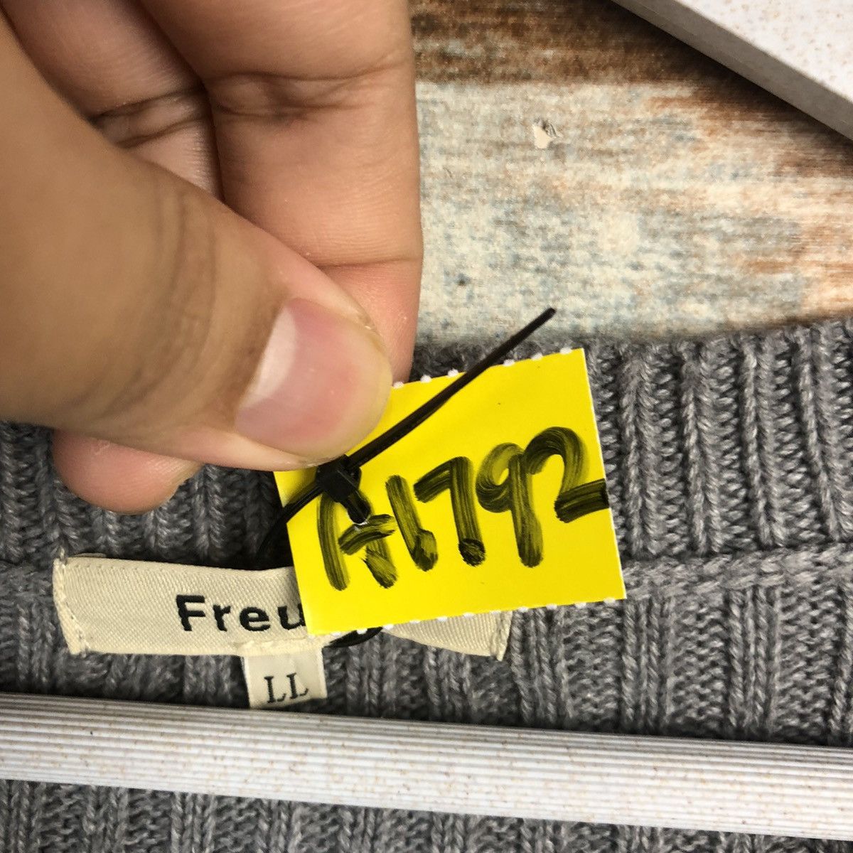 Homespun Knitwear × Japanese Brand Freude Grey Knitwear #A1792 Size US L / EU 52-54 / 3 - 10 Thumbnail