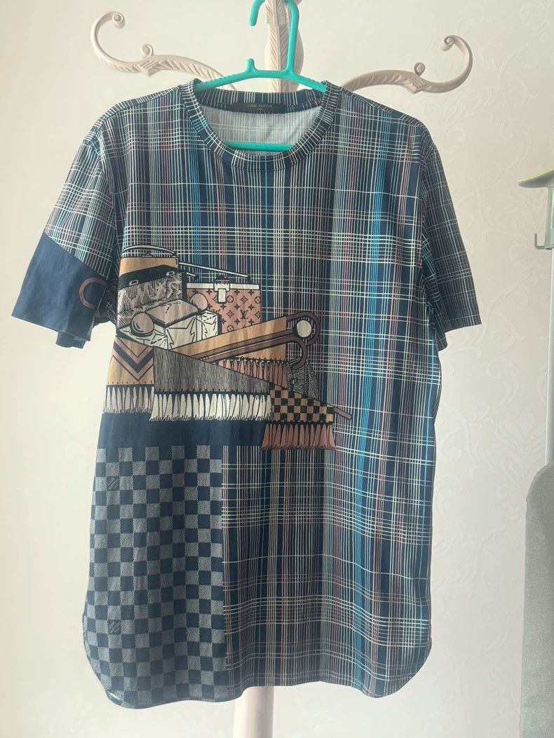 Louis Vuitton LOUIS VUITTON Patchwork plaid short sleeves 2501-Nextarrow Size US M / EU 48-50 / 2 - 1 Thumbnail