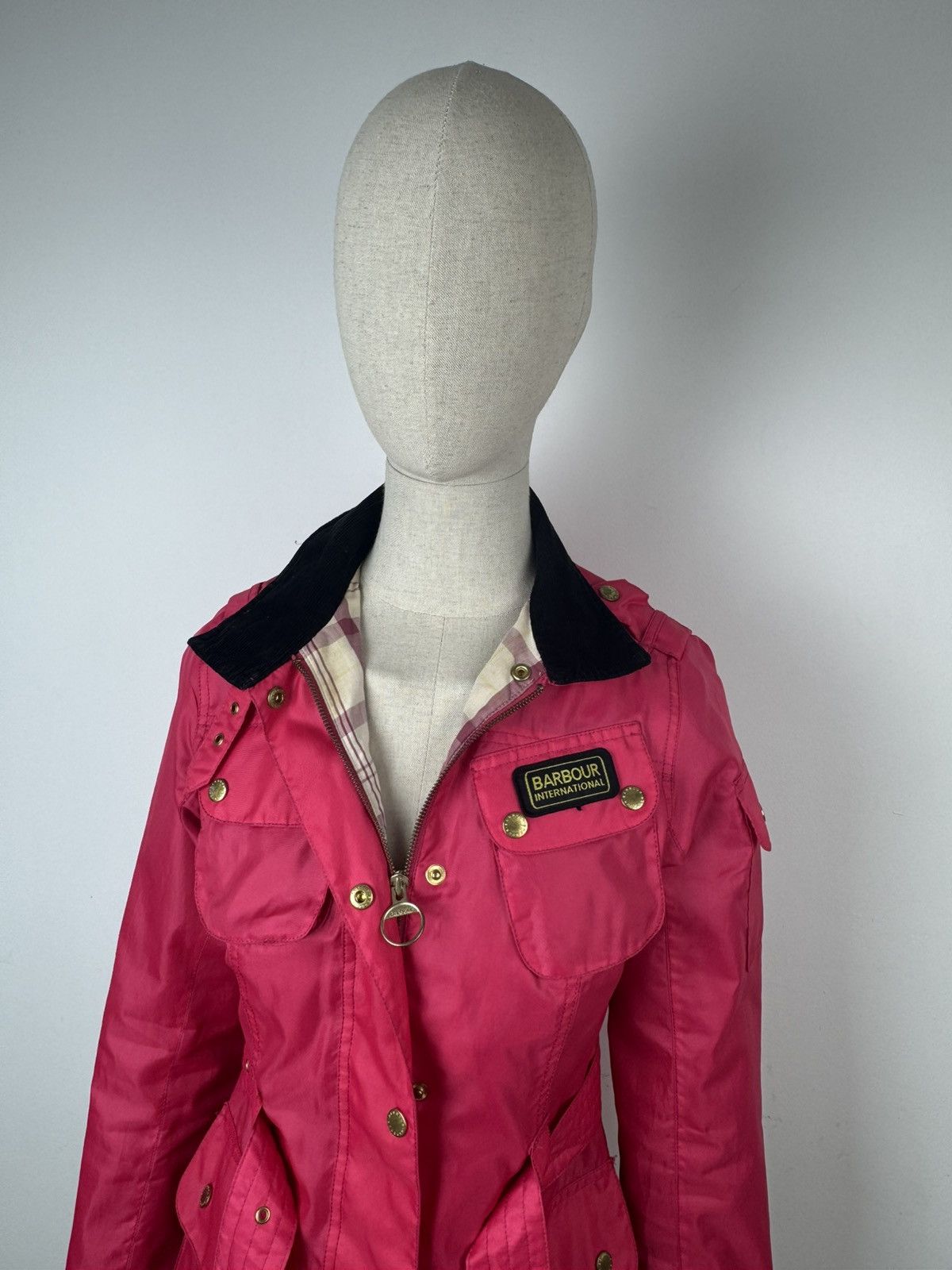 Barbour × Vintage Barbour International Bright Brass Jacket Pink size USA 4 Size S / US 4 / IT 40 - 1 Thumbnail